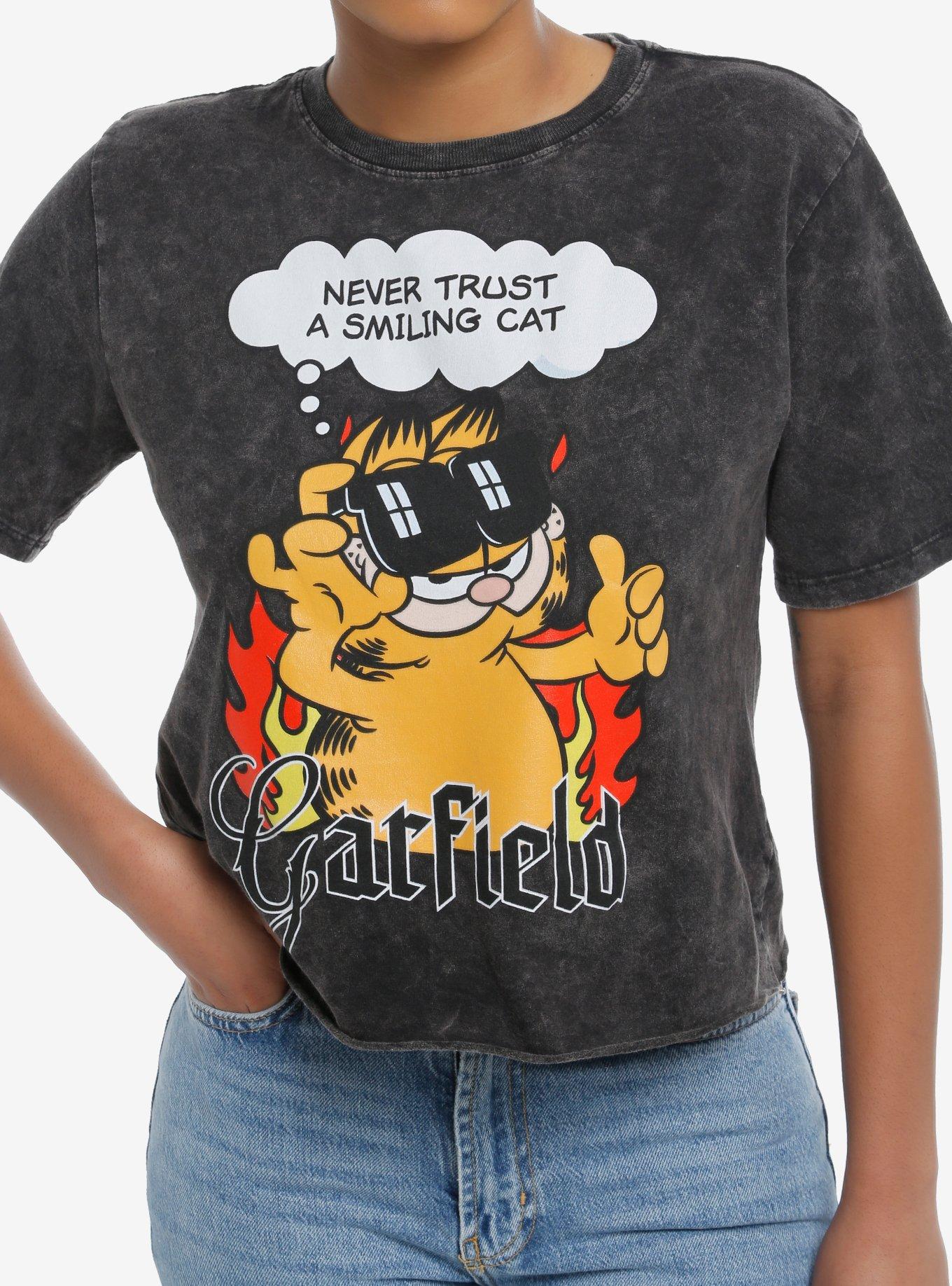 Garfield Never Trust A Smiling Cat Girls Skimmer T-Shirt, , hi-res