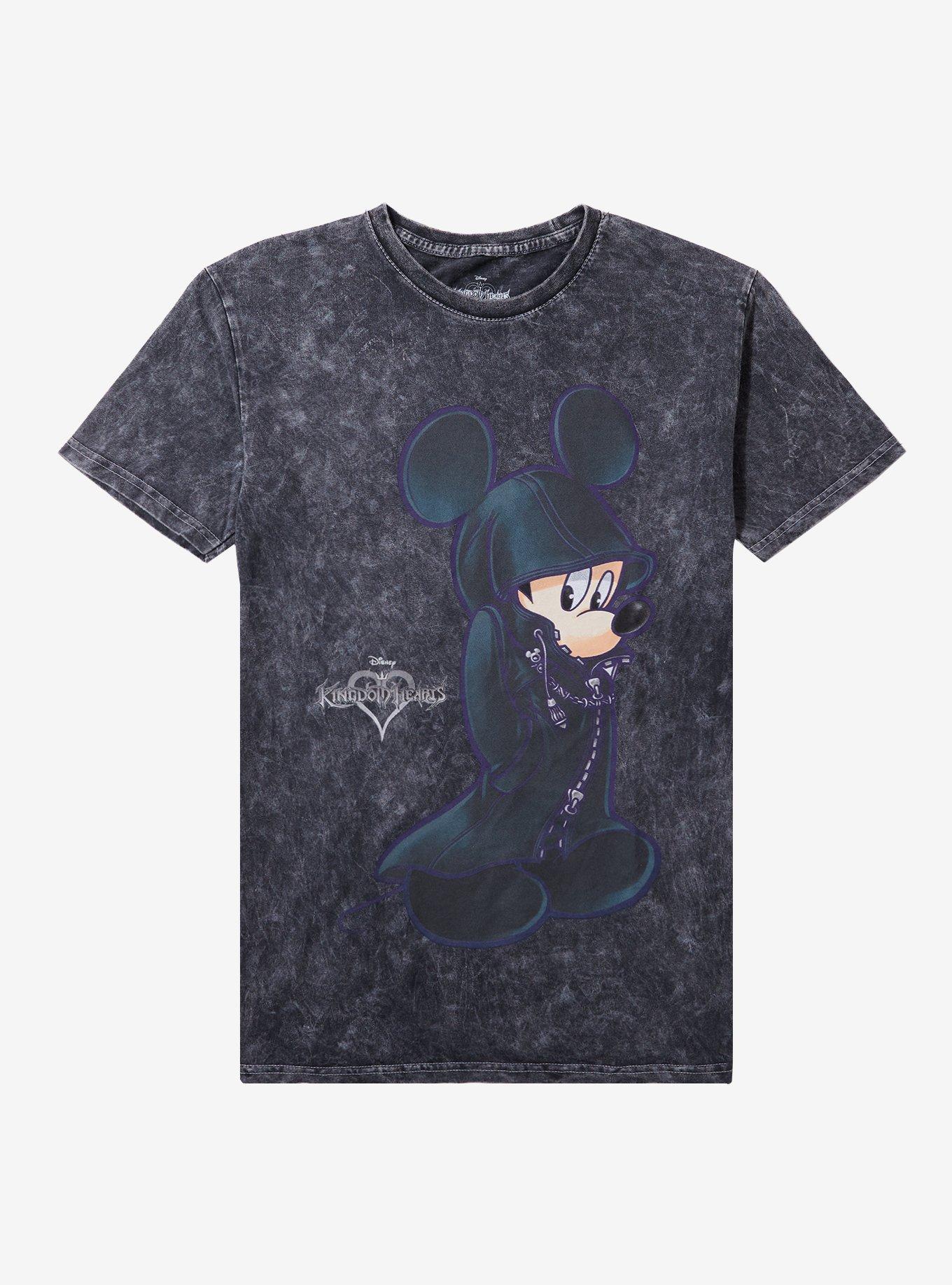 Disney Kingdom Hearts Mickey Mouse Hood Foil Mineral Wash Girls Skimmer T-Shirt, , hi-res