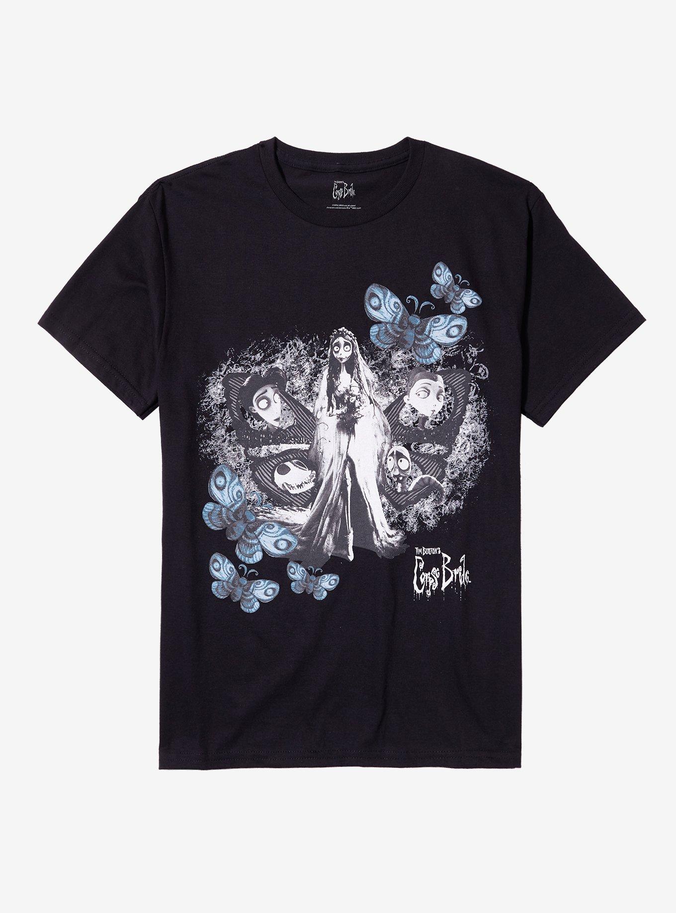 Corpse Bride Tonal Collage Butterfly Boyfriend Fit Girls T-Shirt, , hi-res