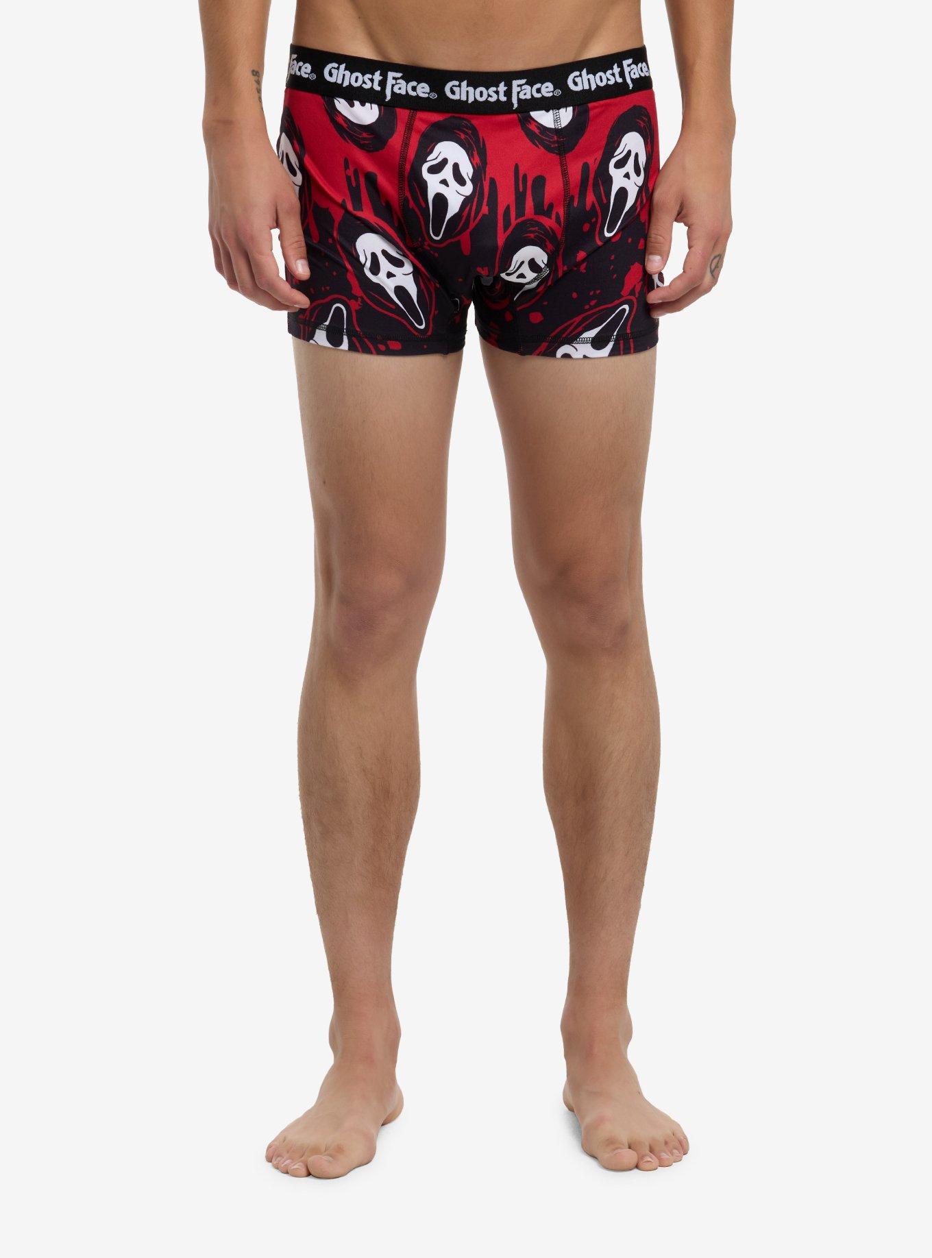 Ghost Face Mask Blood Drip Boxer Briefs, , hi-res