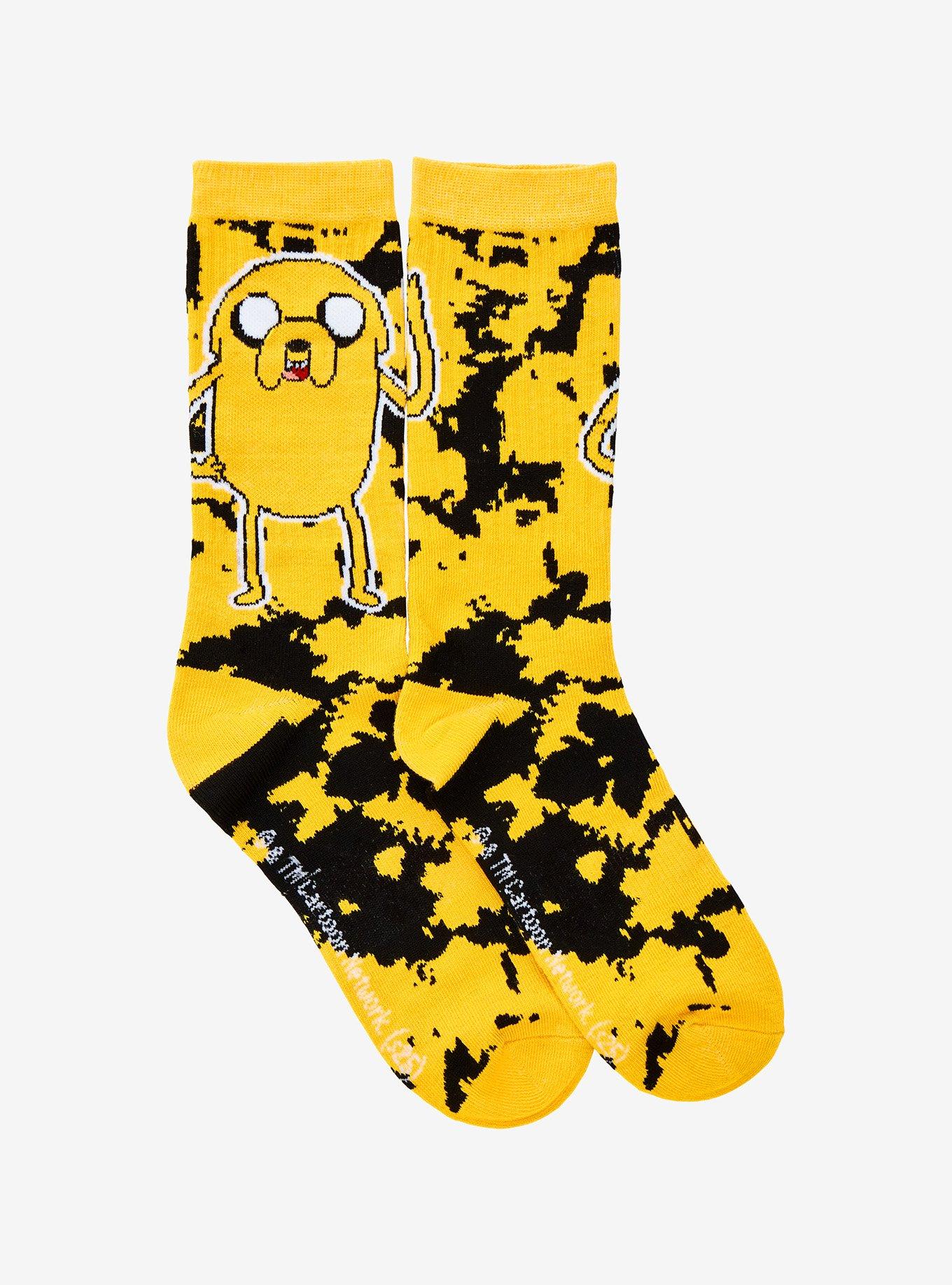 Adventure Time Jake Tie-Dye Crew Socks, , hi-res