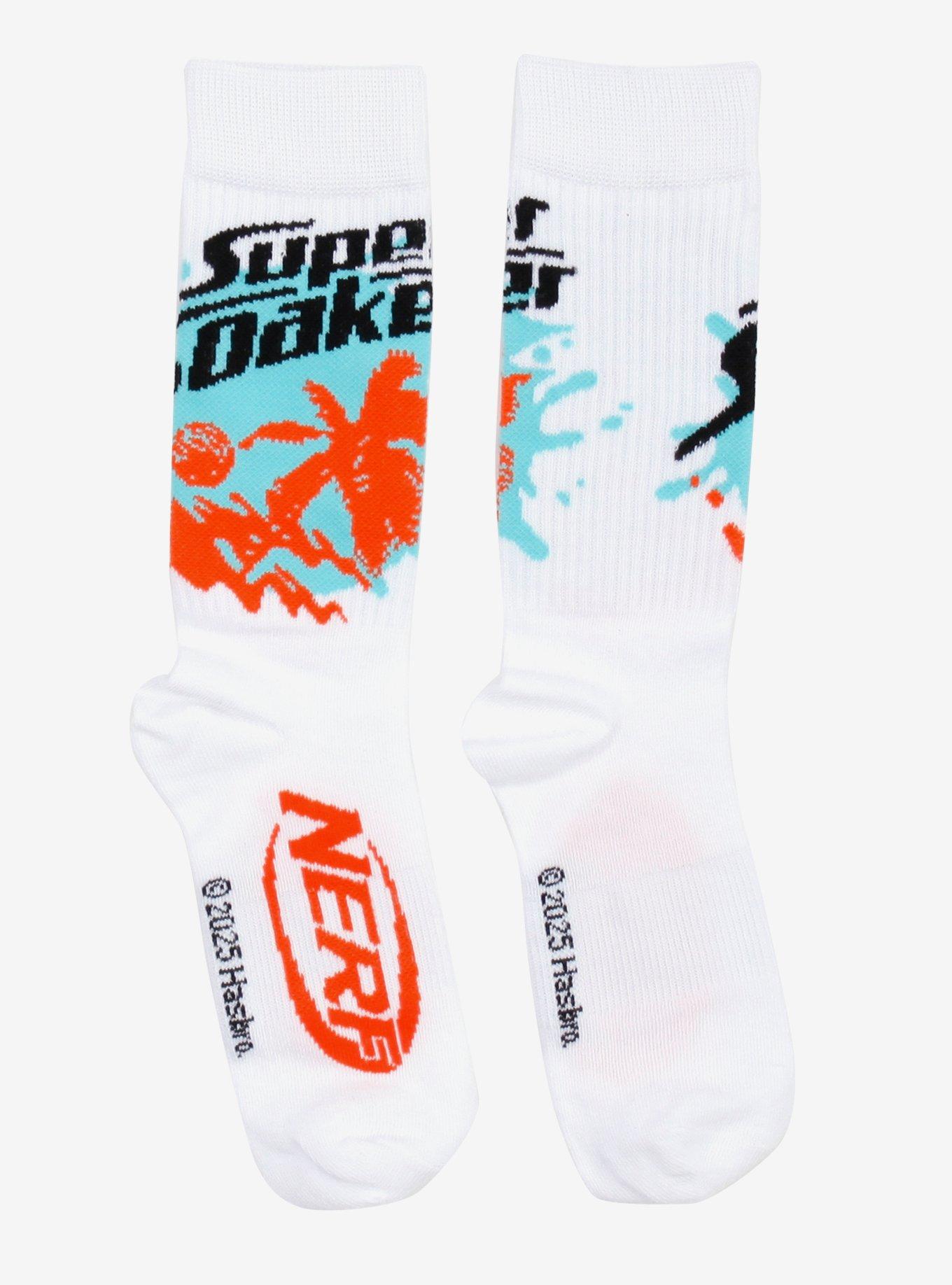 Nerf Super Soaker Logo Crew Socks, , hi-res