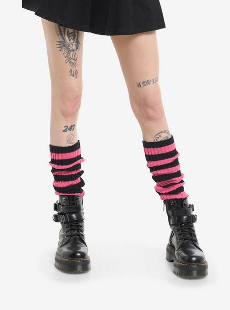Creme Hot Pink Double Layered Neck Socks main image 1