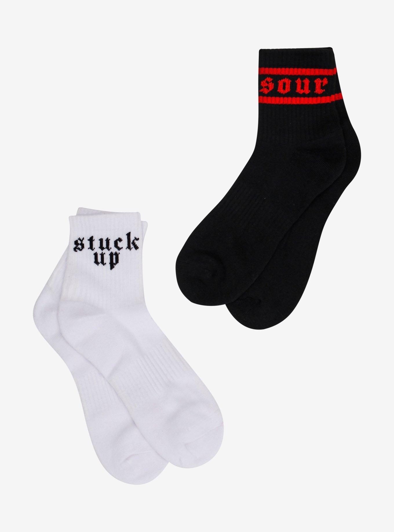 Sassy Phrases Crew Socks 2 Pair, , hi-res