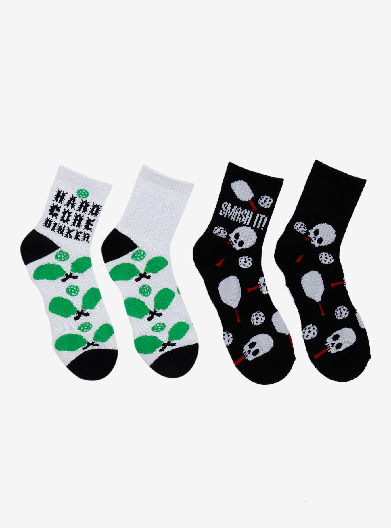 Pickle Ball Paddle & Ball Crew Socks 2 Pair, , hi-res