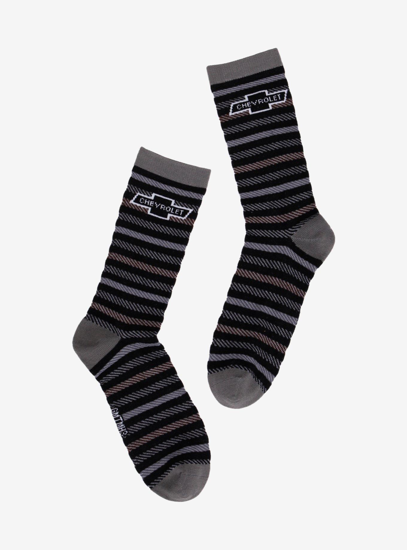 Chevrolet Logo Stripe Crew Socks, , hi-res