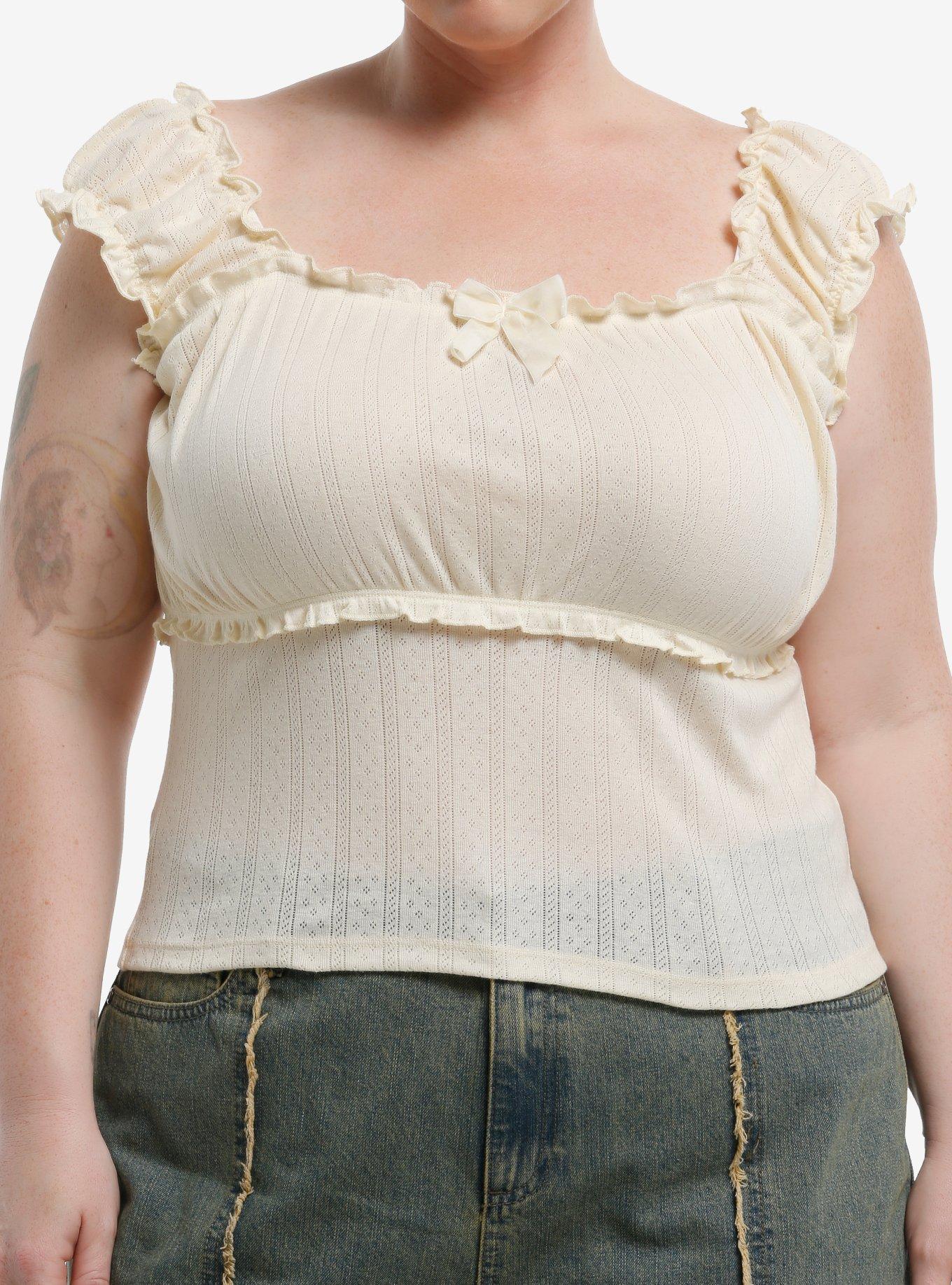 Vanilla Knit Girls Babydoll Top Plus Size, , hi-res