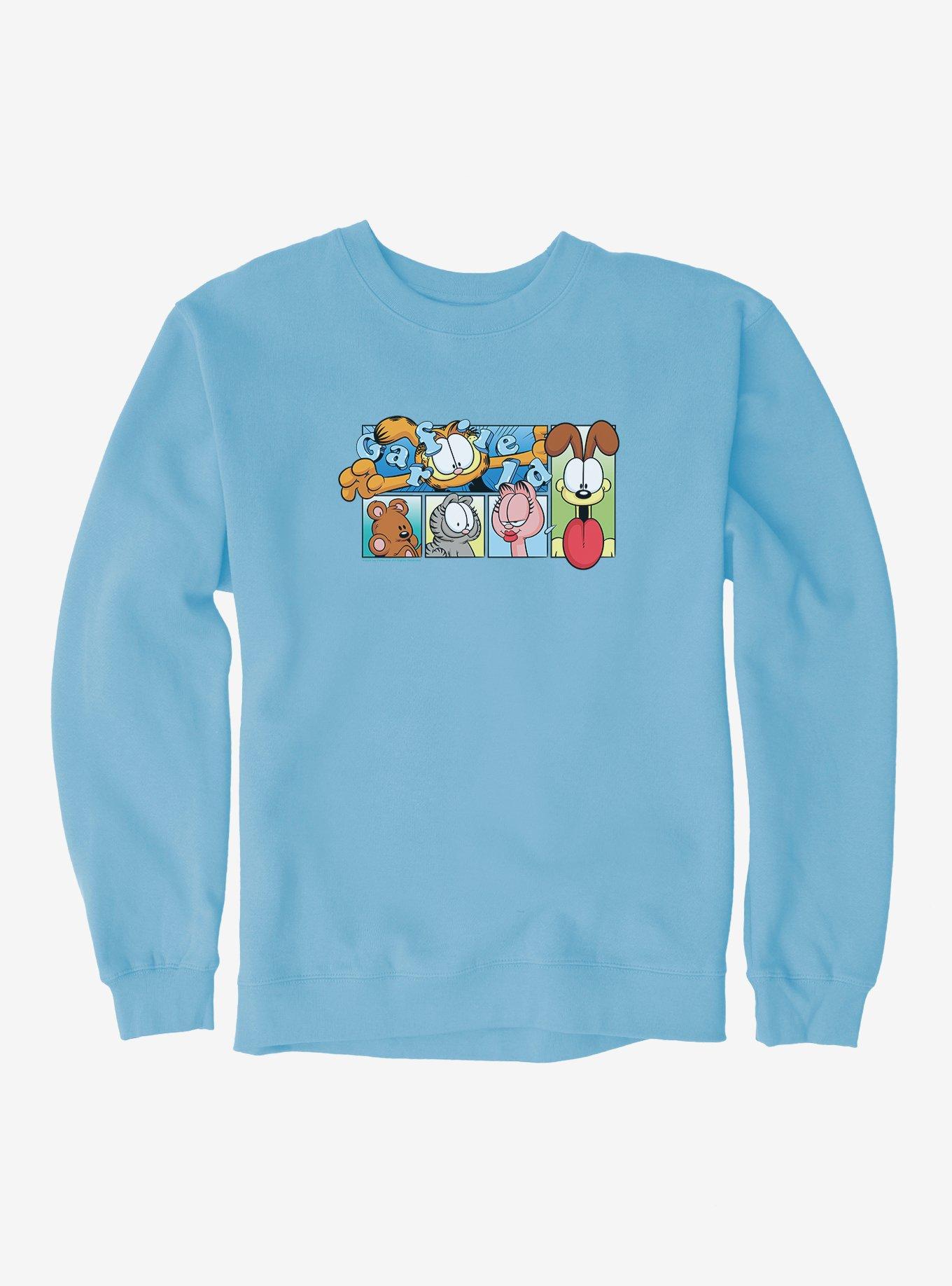 GARFIELD Characters Boxes  Sweatshirt, LIGHT BLUE, hi-res