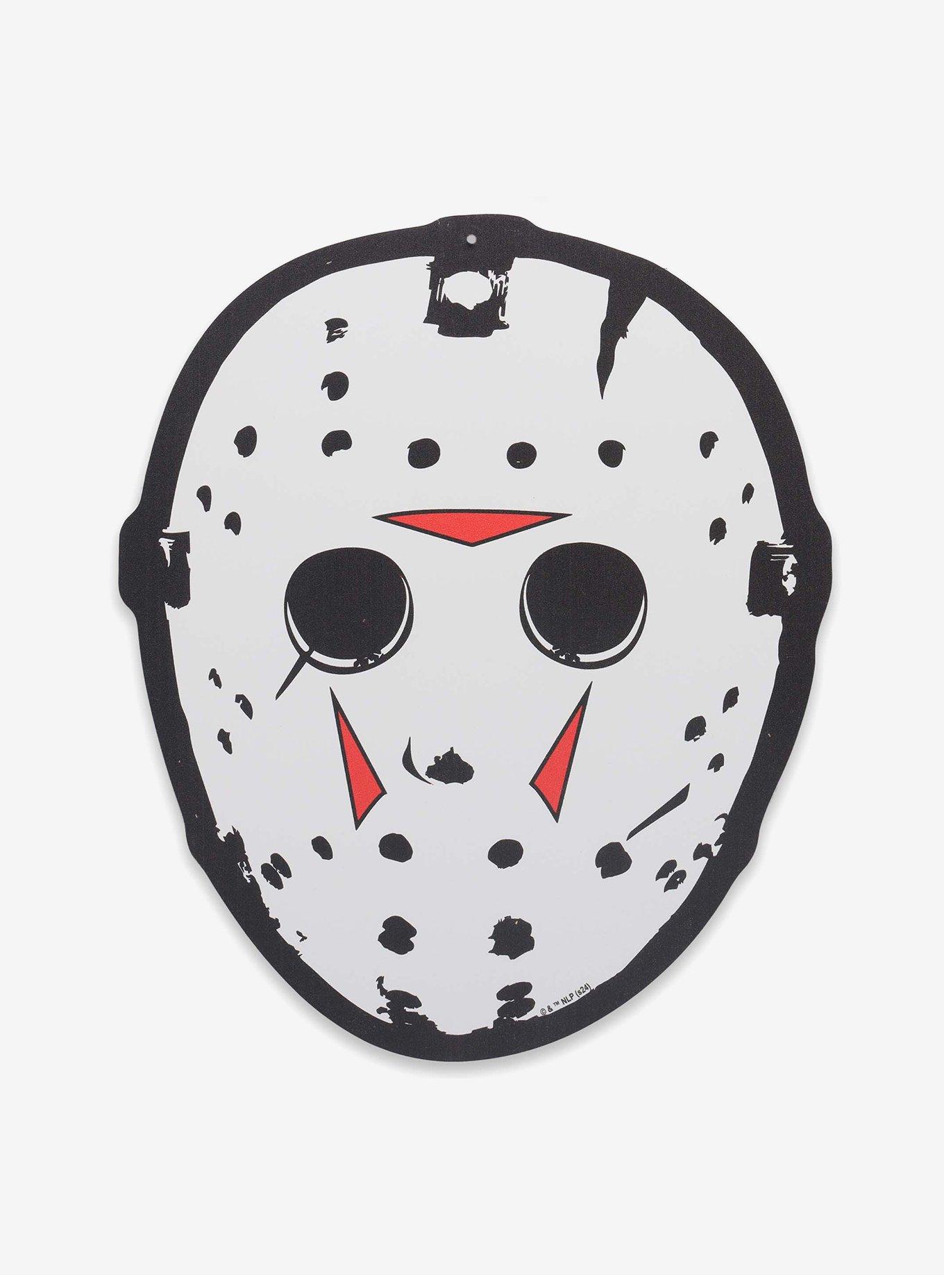 Friday the 13th Jason Voorhees Illustrated Mask Metal Sign, , hi-res