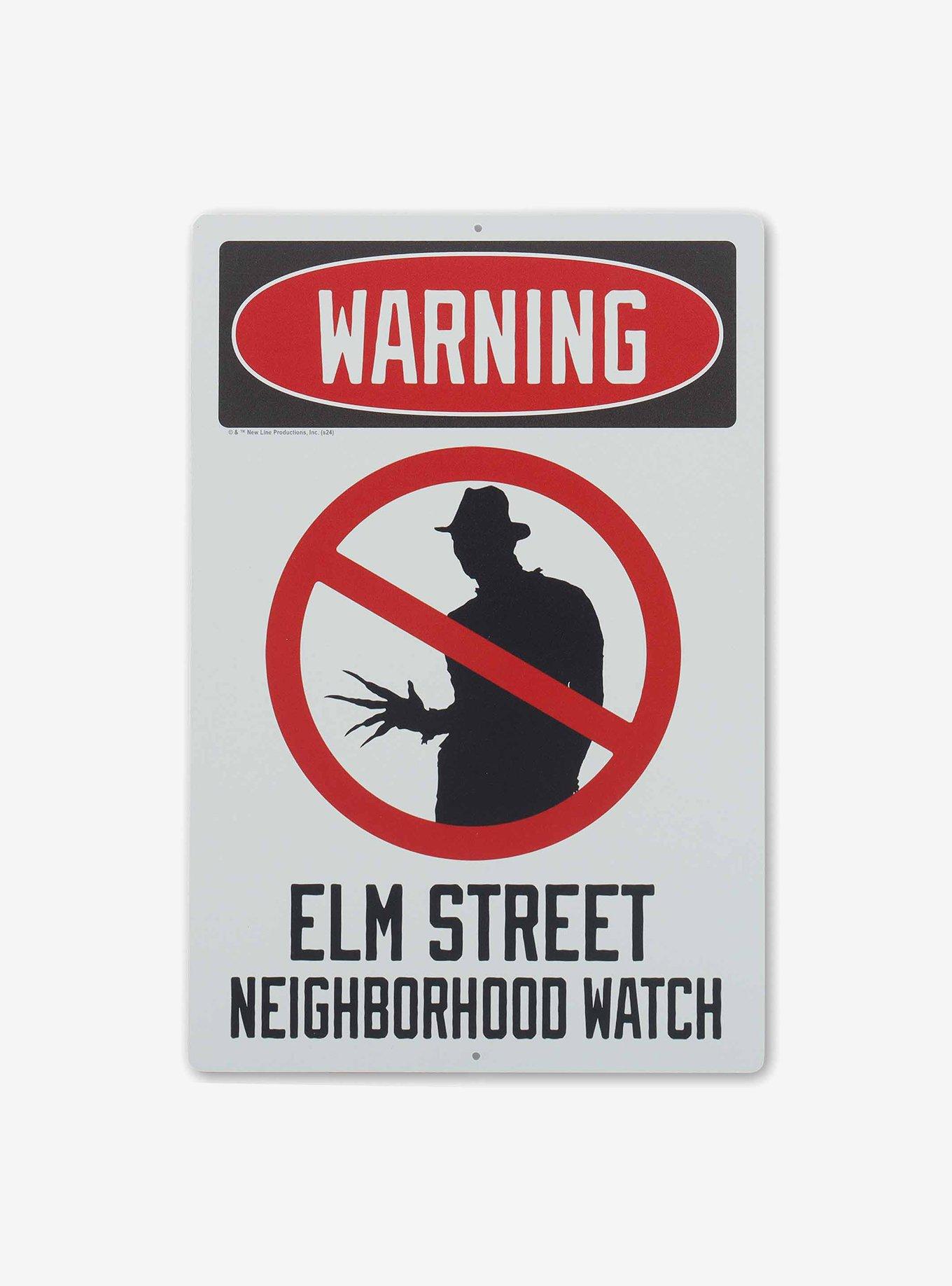 A Nightmare On Elm Street Freddy Krueger Neighborhood Watch Metal Sign, , hi-res