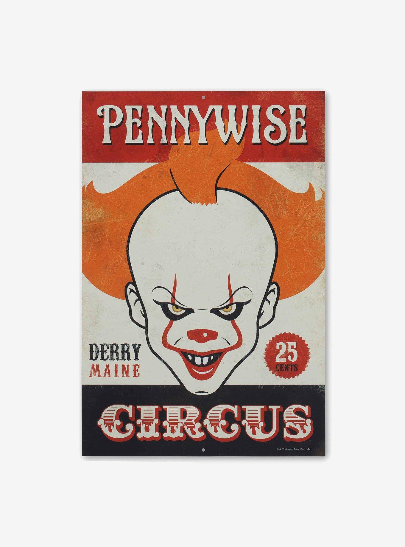 IT Pennywise Circus Metal Sign, , hi-res