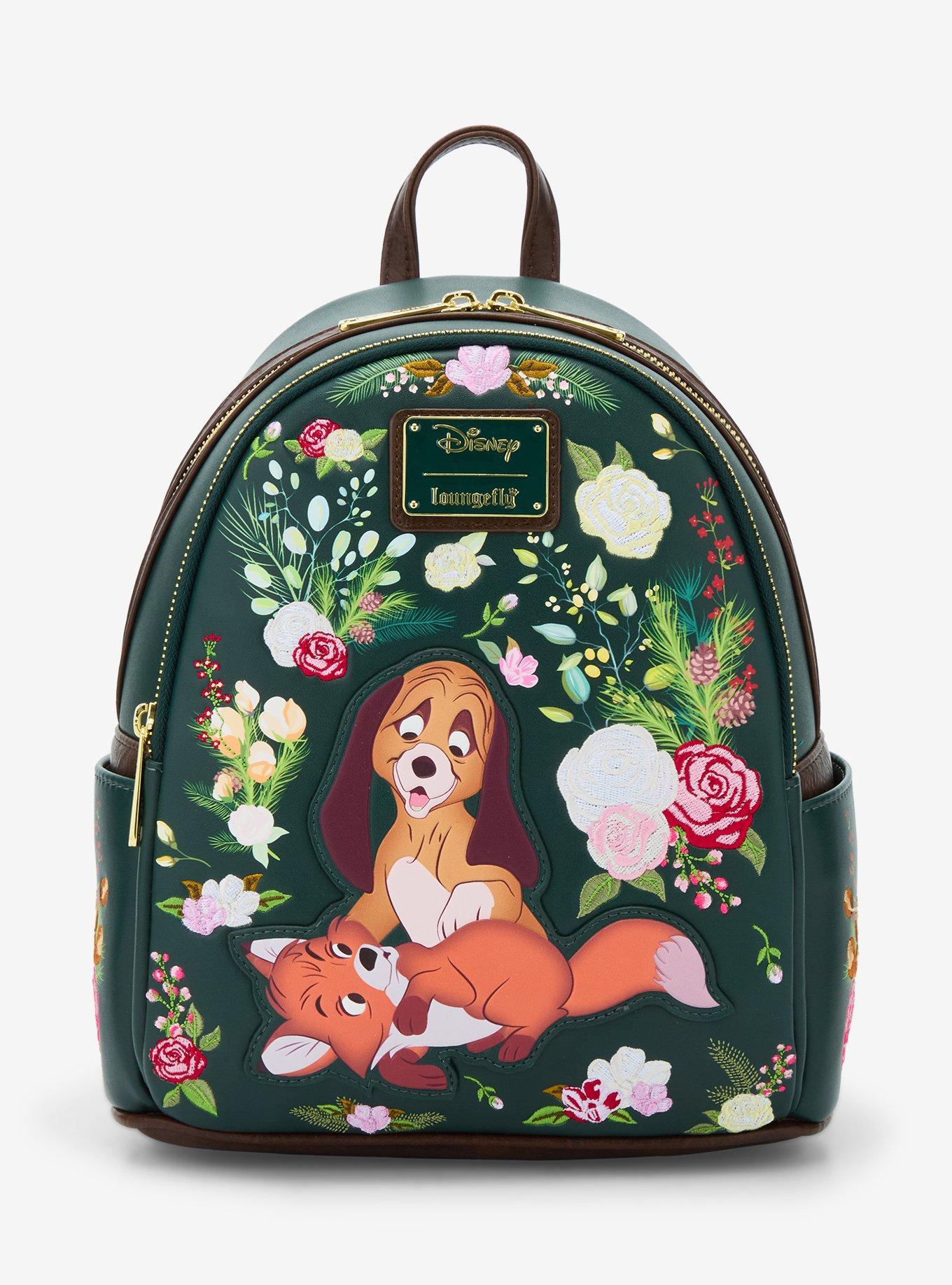 Loungefly Disney The Fox And The Hound Floral Mini Backpack, , hi-res