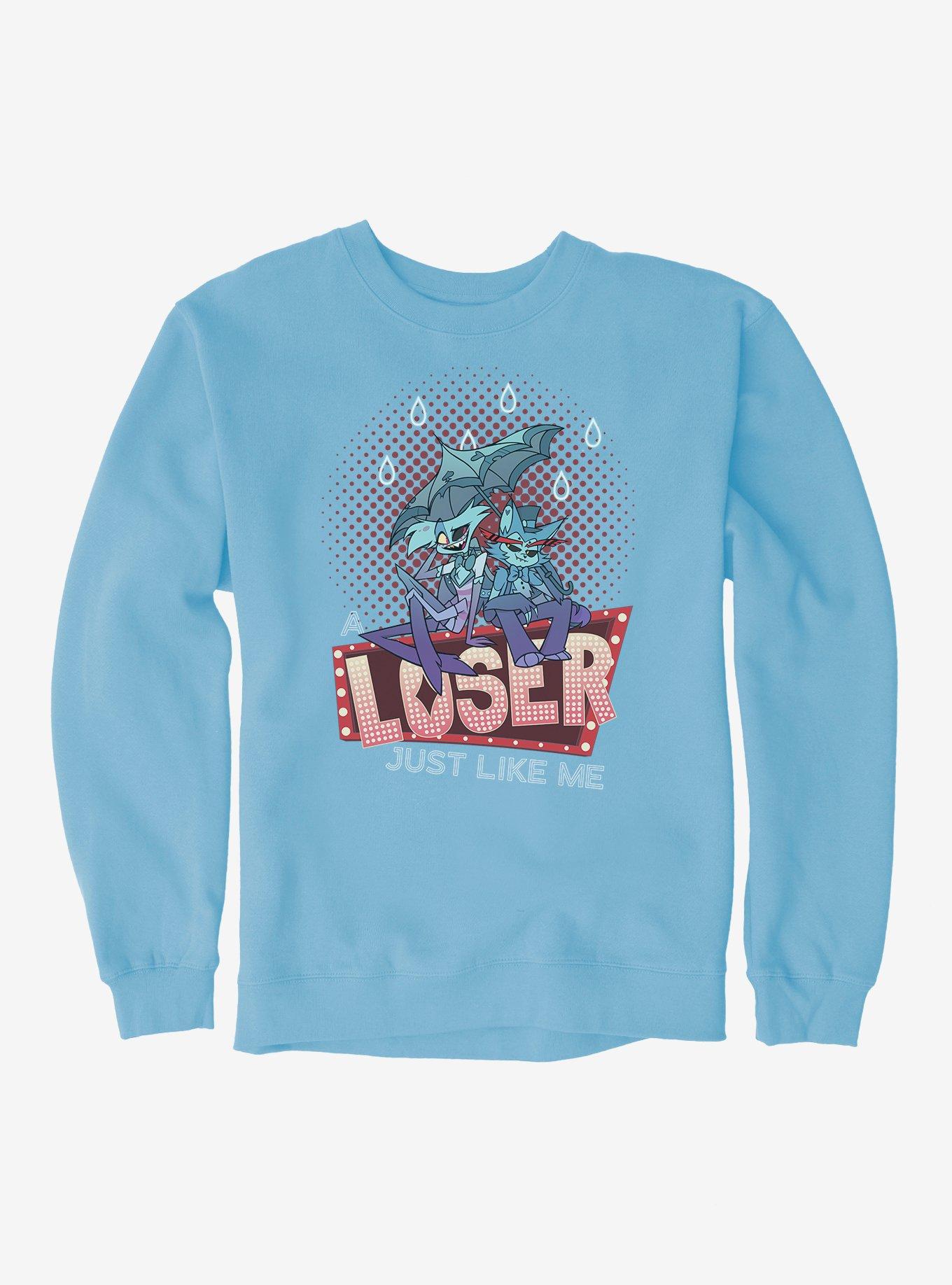 Hazbin Hotel Husk & Angel Dust Loser Sweatshirt, LIGHT BLUE, hi-res