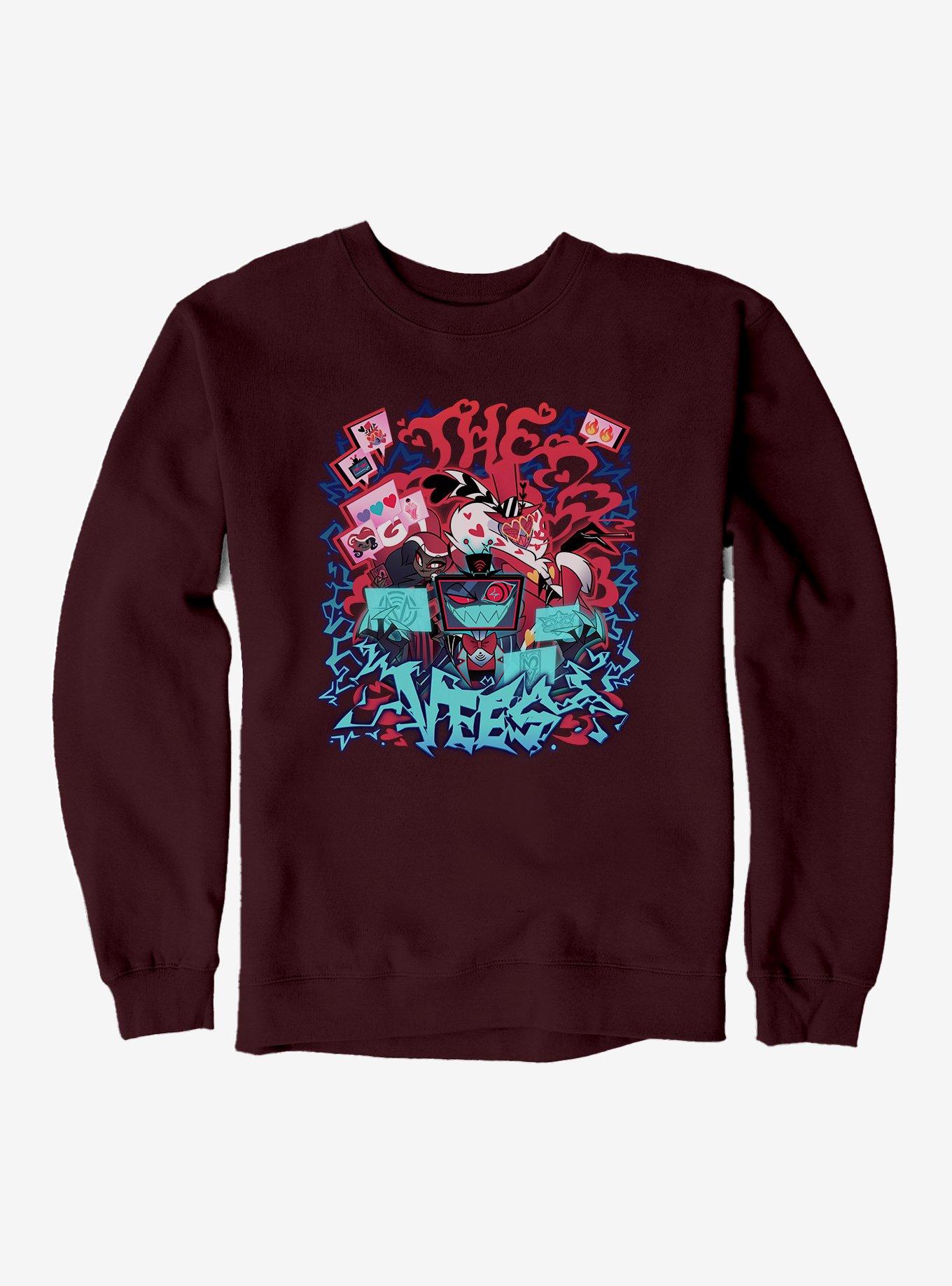 Hazbin Hotel The Vees Sweatshirt, MAROON, hi-res
