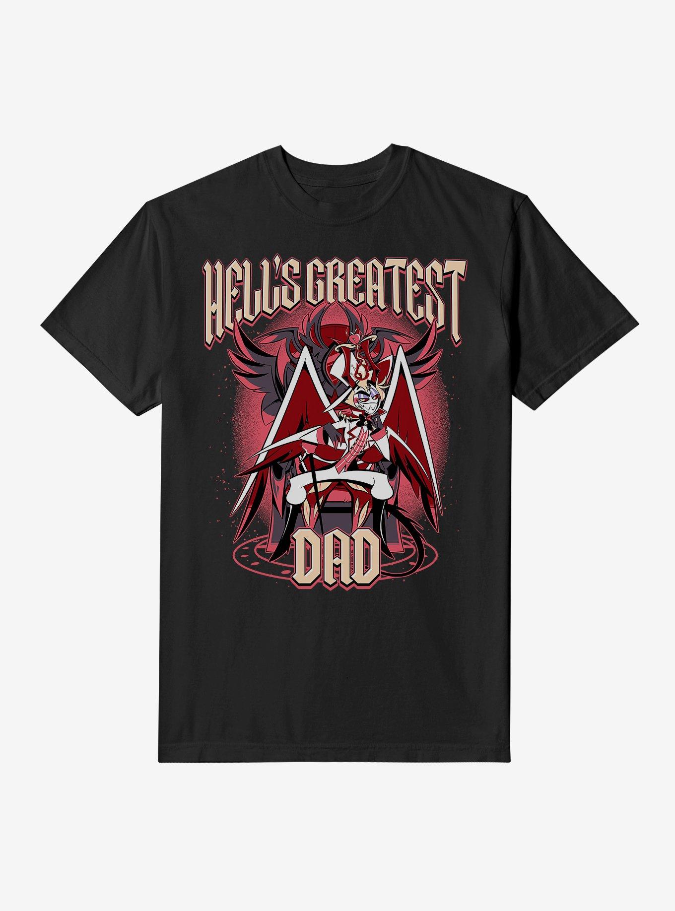 Hazbin Hotel Hell's Greatest Dad Lucifer Garment Dye T-Shirt, BLACK, hi-res