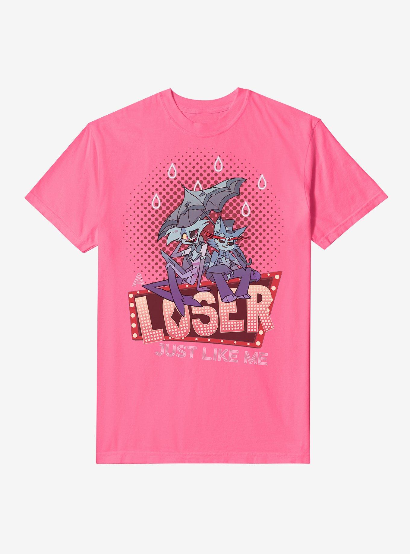 Hazbin Hotel Husk & Angel Dust Loser Garment Dye T-Shirt, CRUNCHBERRY, hi-res