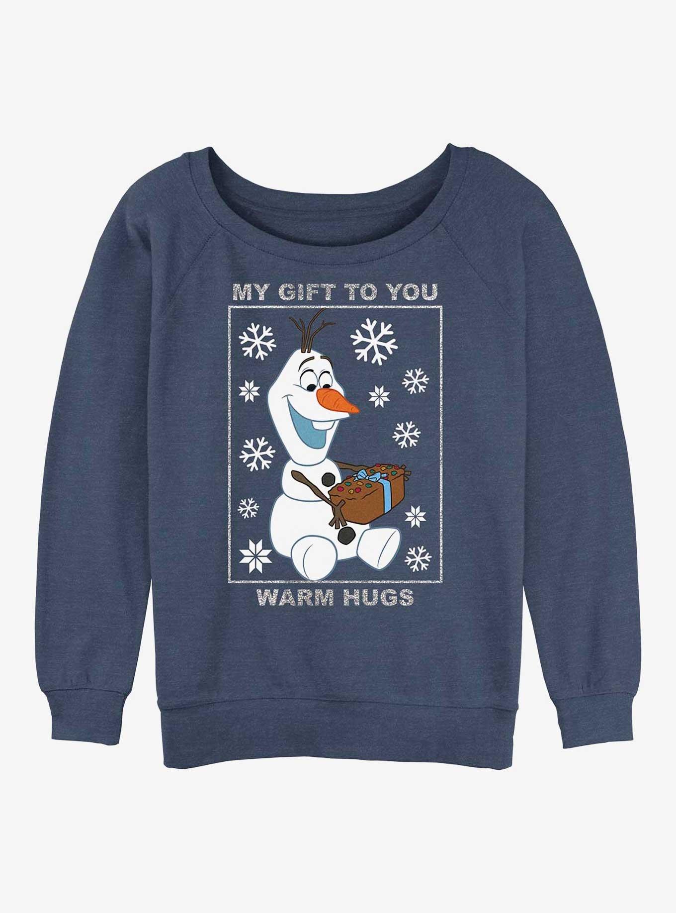 Disney Frozen Olaf Warm Hugs Girls Slouchy Sweatshirt, , hi-res