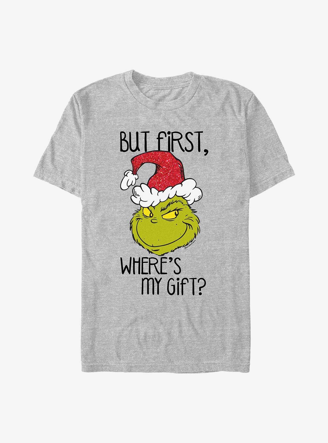 Dr. Seuss Grinch Where's My Gift T-Shirt, ATH HTR, hi-res