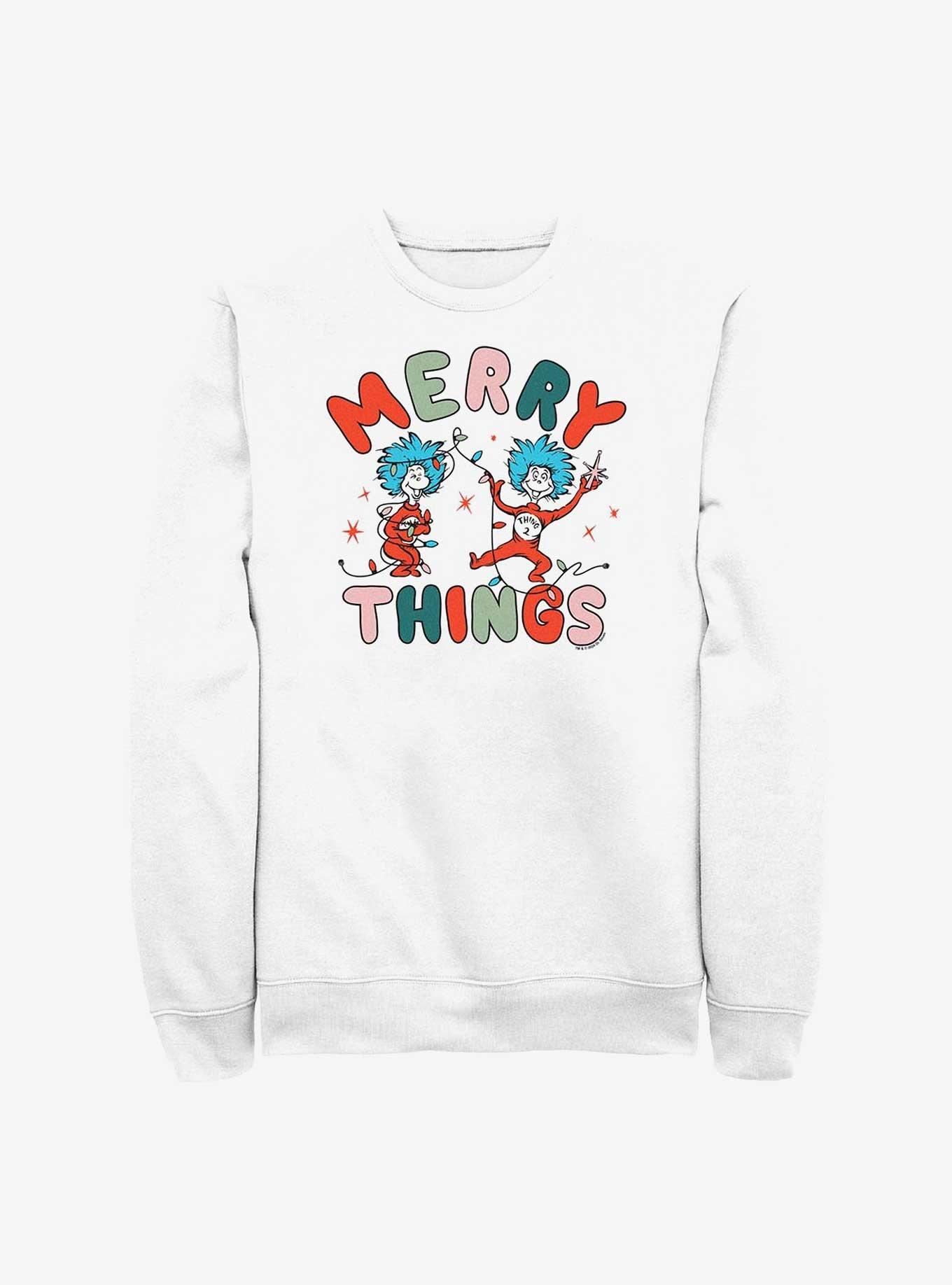 Dr. Seuss Merry Things Sweatshirt, WHITE, hi-res