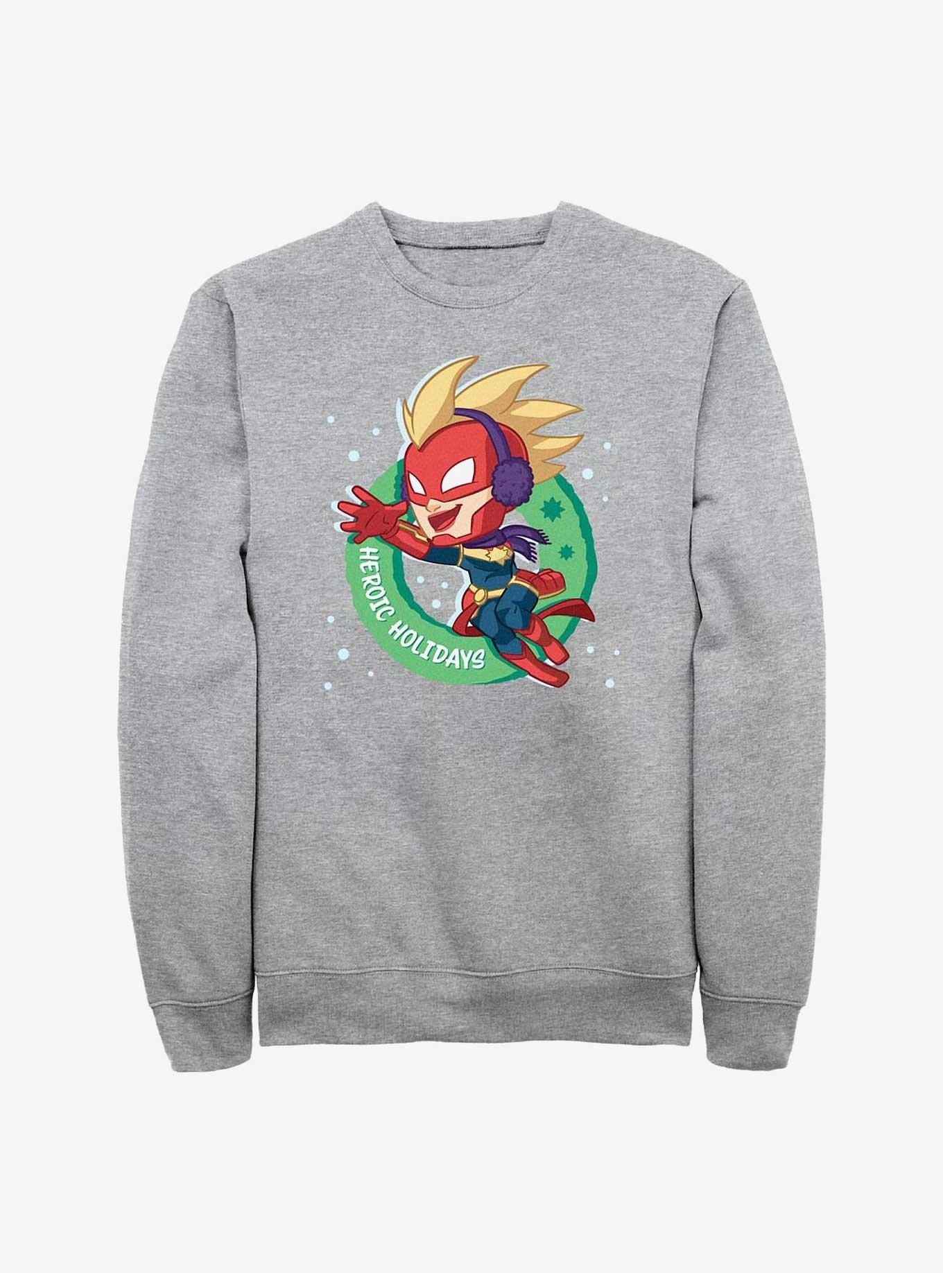 Marvel Captain Marvel Heroic Holidays Sweatshirt, , hi-res