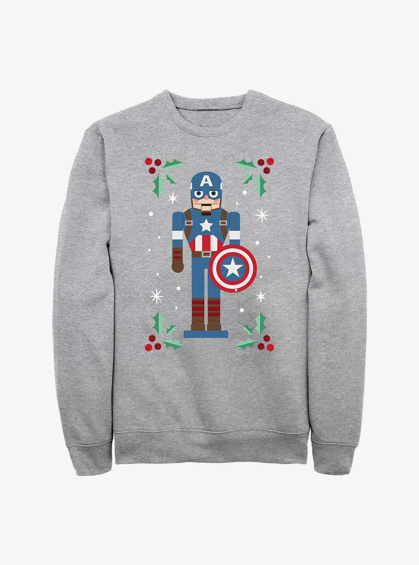 Marvel Captain America Mistletoe Framed Sweatshirt, , hi-res