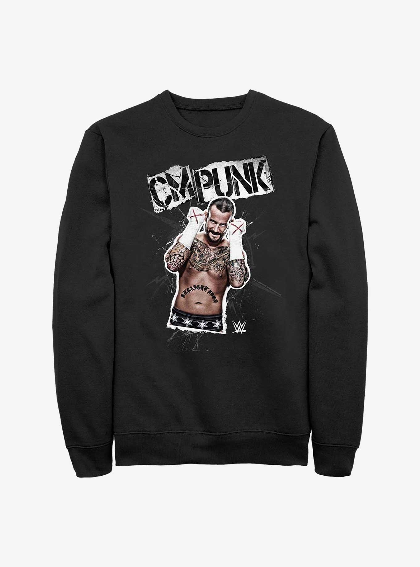 WWE CM Punk Cutout Portrait Sweatshirt, , hi-res