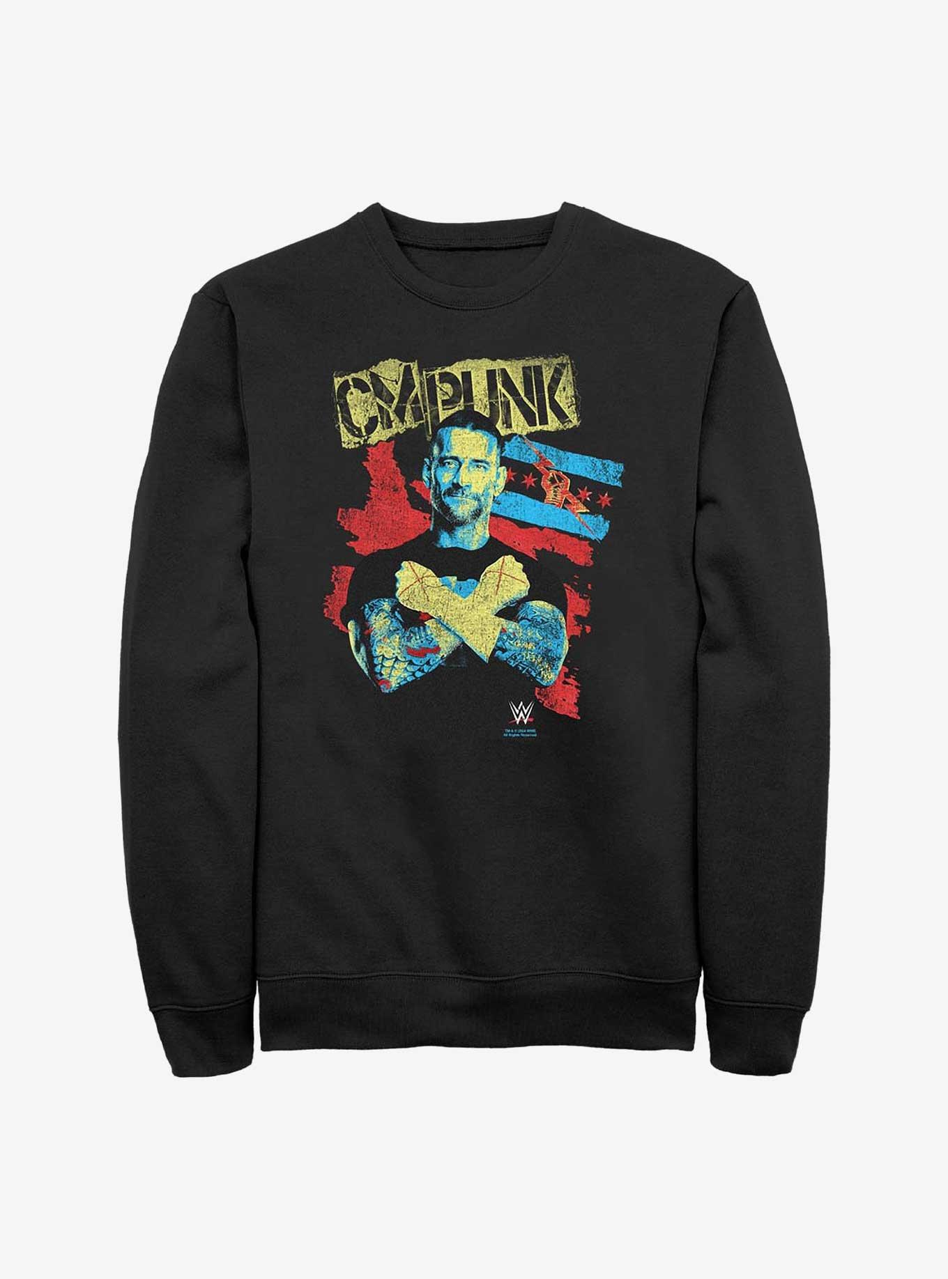 WWE CM Punk Portrait Stance Sweatshirt, , hi-res