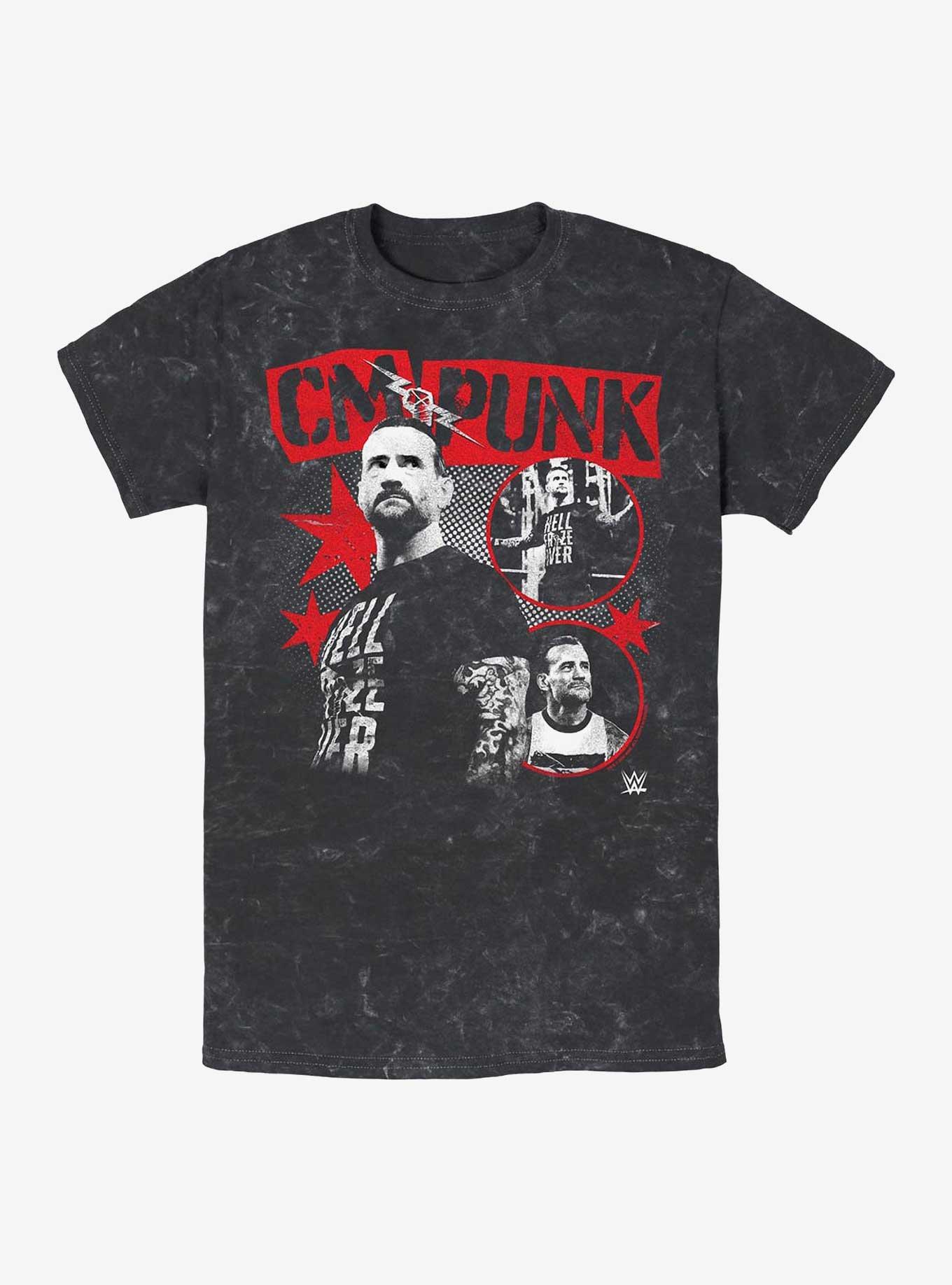 WWE CM Punk Poster Mineral Wash T-Shirt, , hi-res