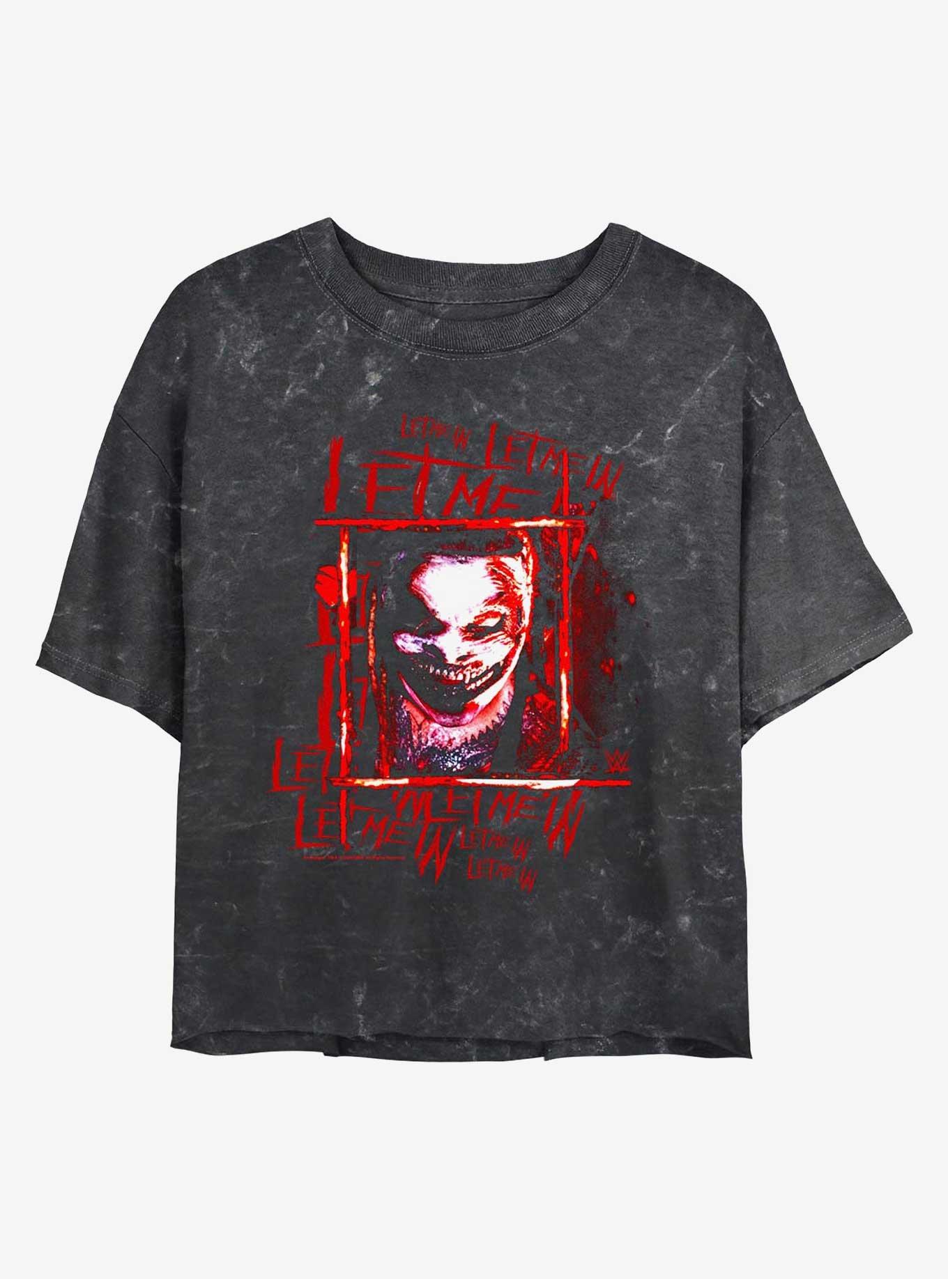 WWE Bray Wyatt The Fiend Let Me In Frame Mineral Wash Girls Crop T-Shirt, , hi-res