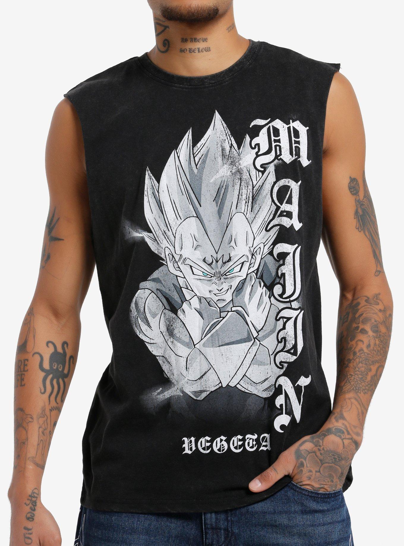 Dragon Ball Z Majin Vegeta Mineral Wash Muscle Tank Top, , hi-res