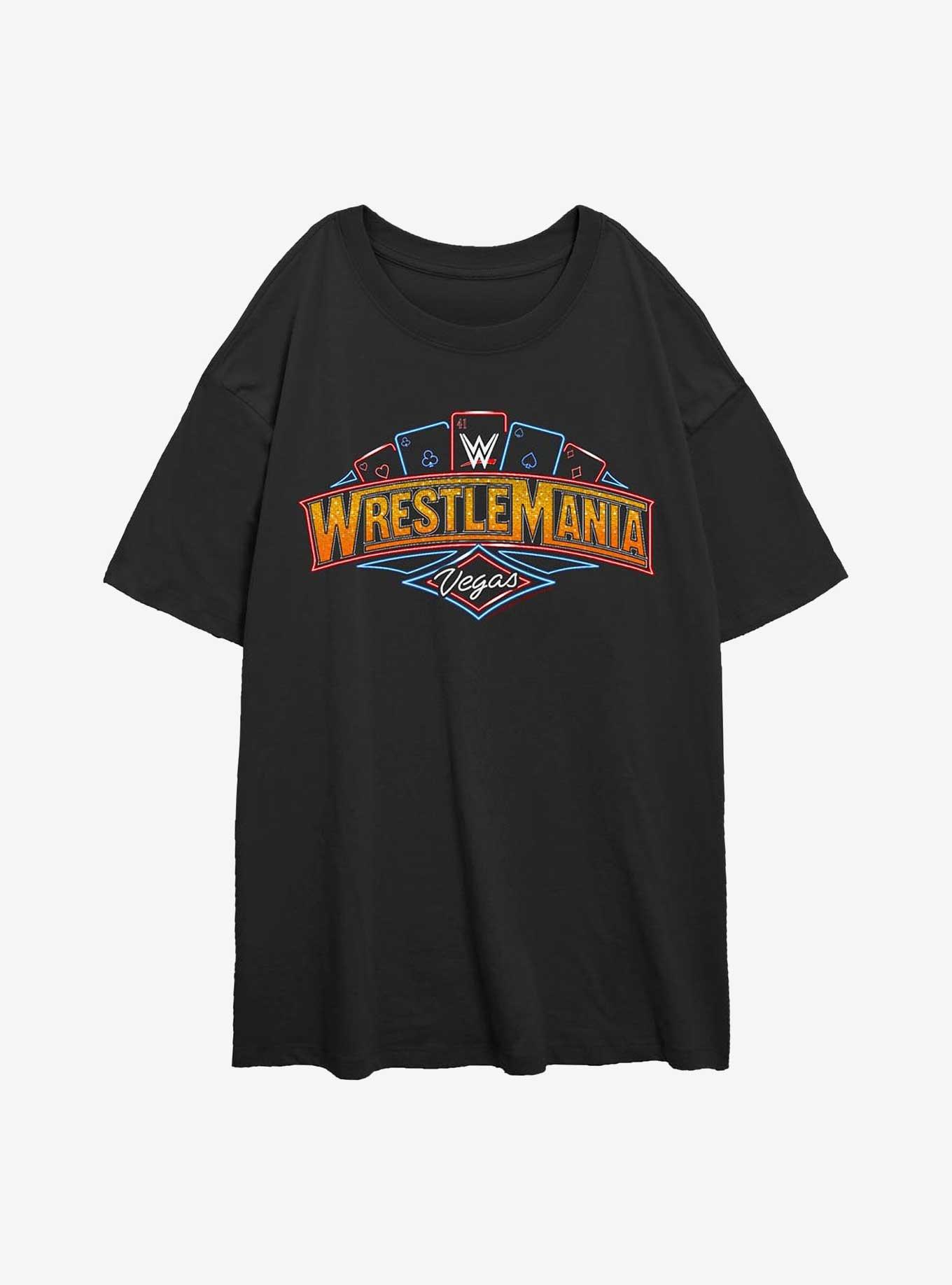 WWE Wrestlemania 41 Vegas Girls Oversized TShirt BLACK Hot Topic
