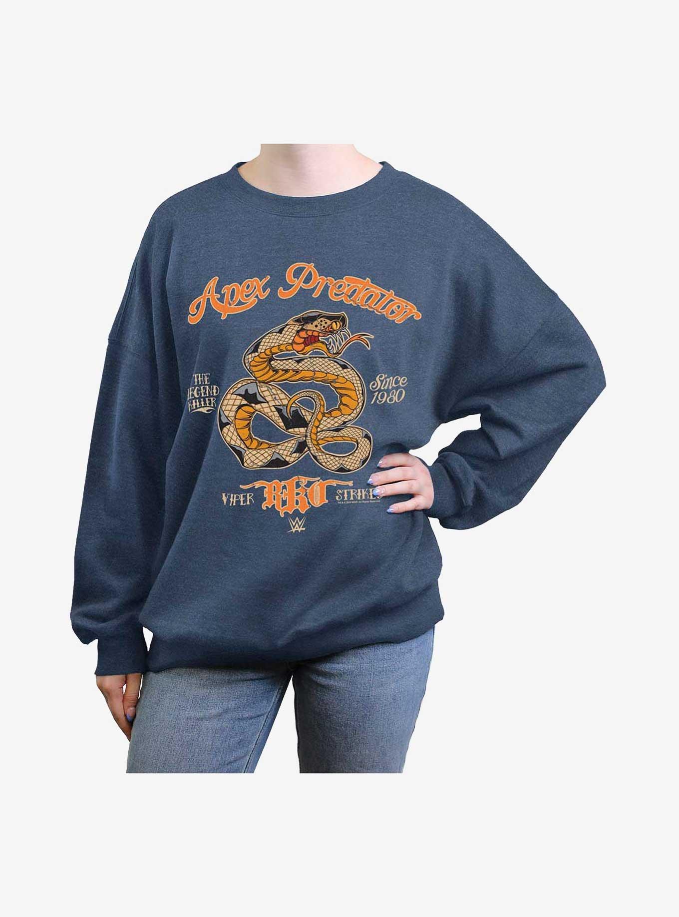 WWE Apex Predator Randy Orton Girls Oversized Sweatshirt BLUE Hot Topic