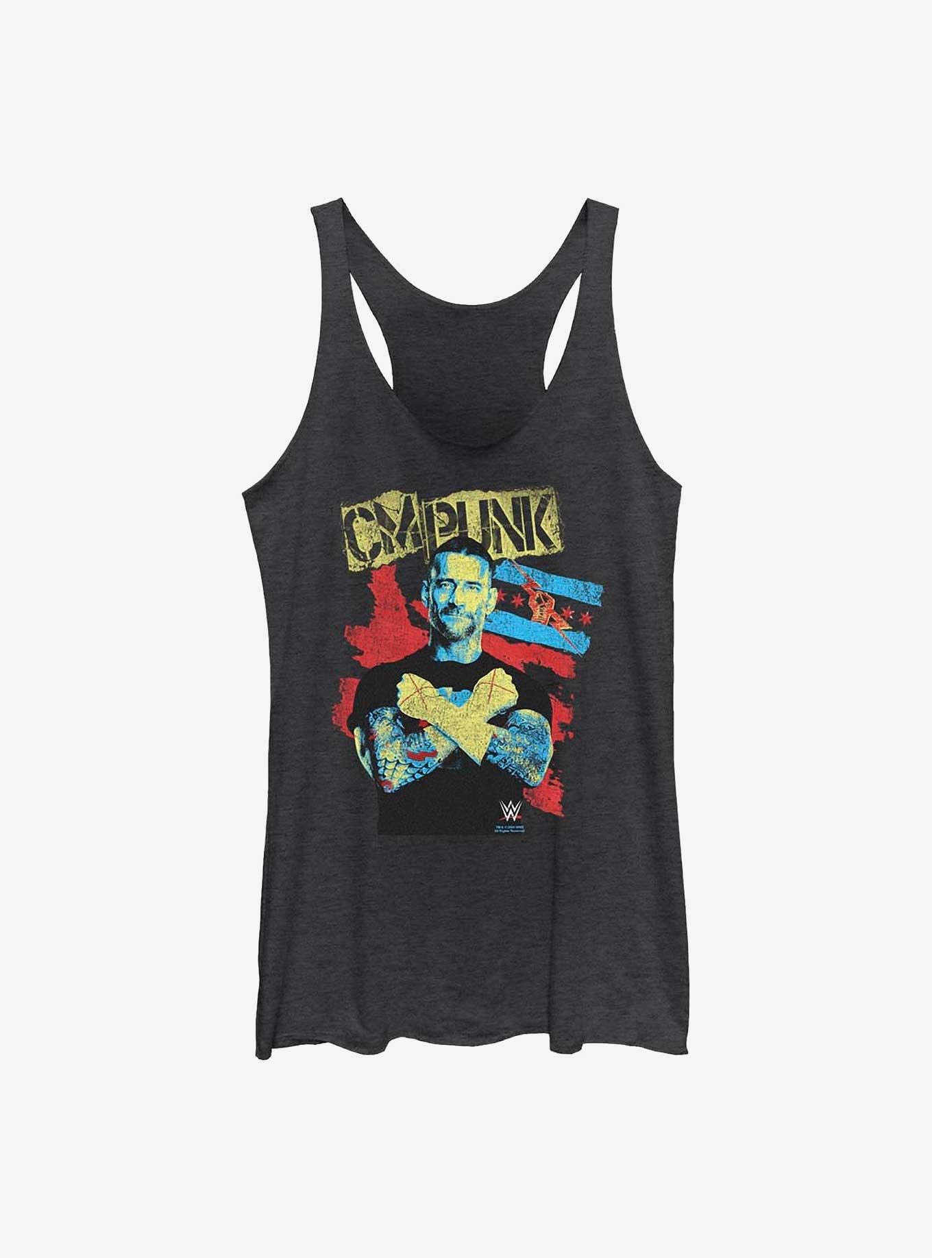 WWE CM Punk Portrait Stance Girls Tank