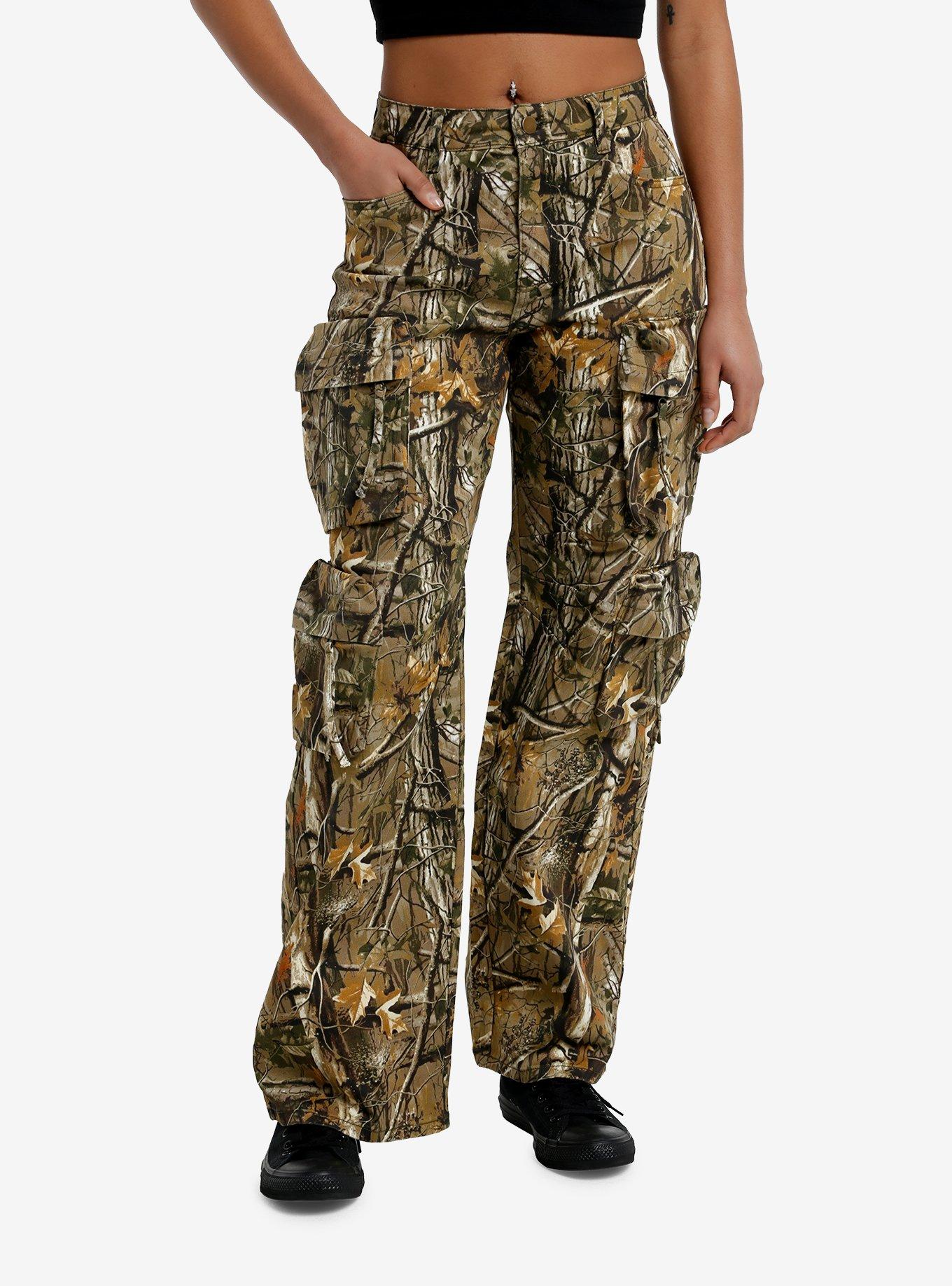 Real Tree Camo Girls Cargo Pants, , hi-res