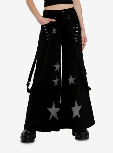 【COLOR iN ID】Black wide strap denim The Malibu Wide Denim | Black Diamond – elims