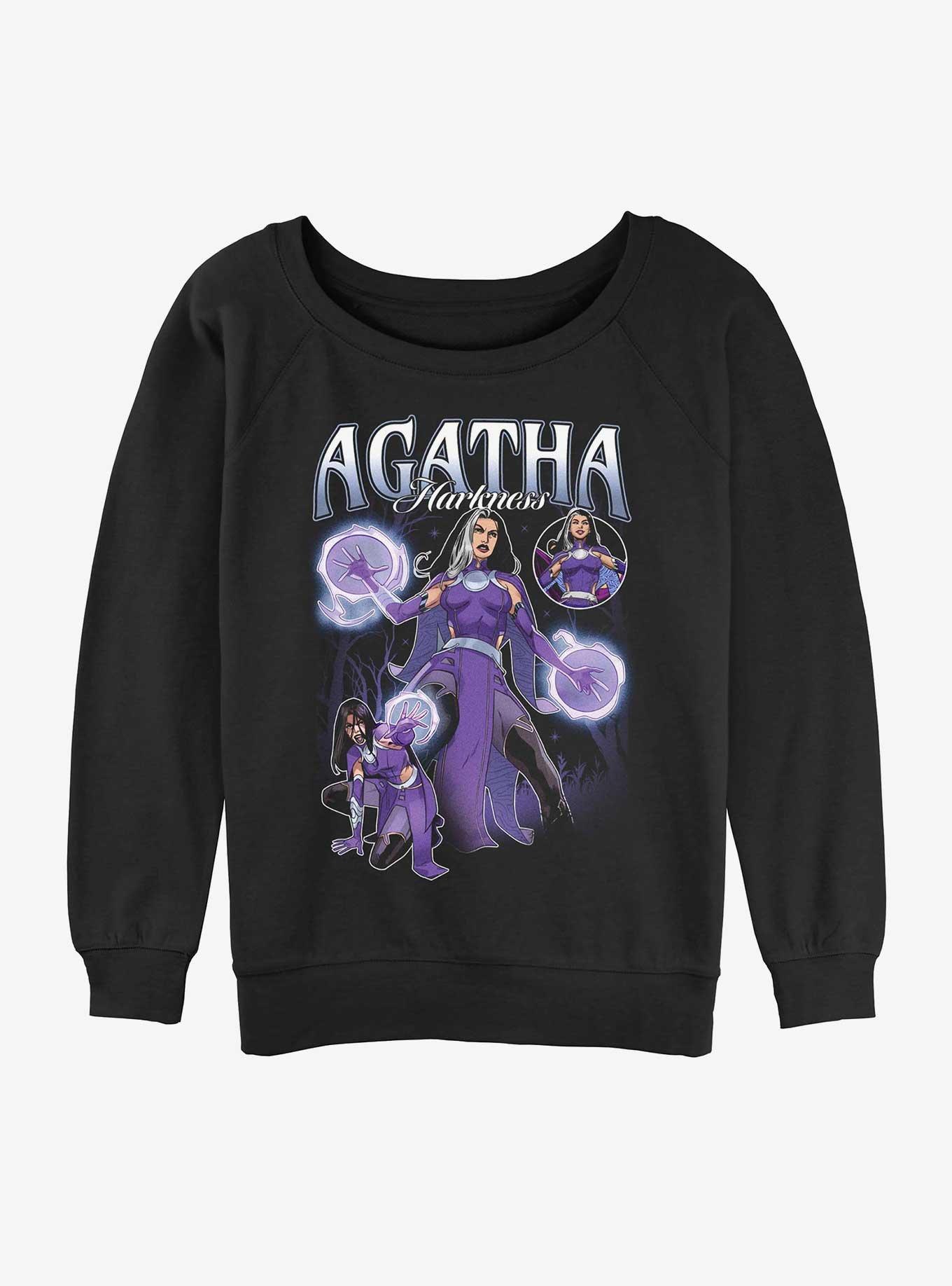 Marvel Agatha Multi Pose Girls Slouchy Sweatshirt