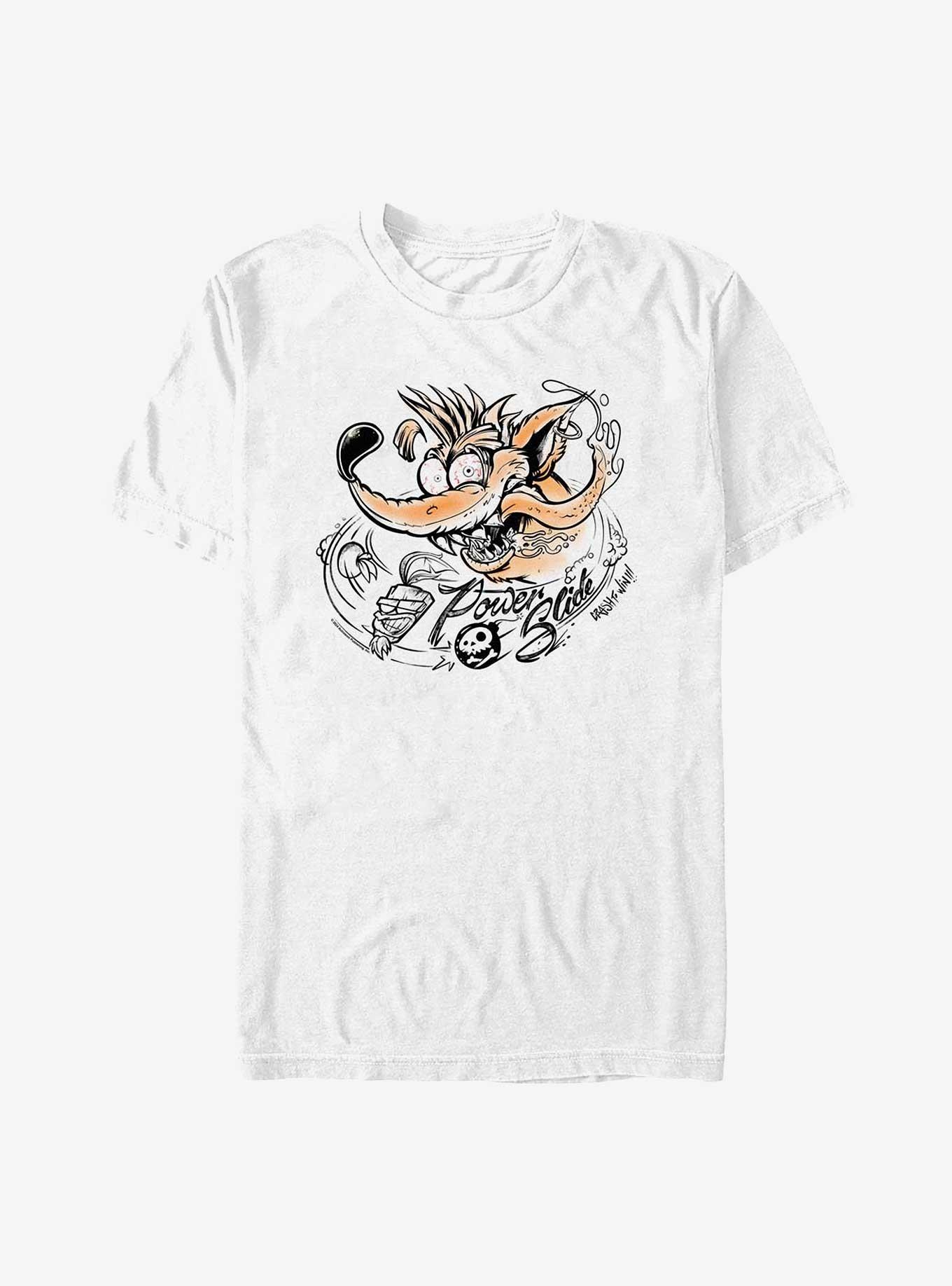 Crash Bandicoot Power Slide T-Shirt, WHITE, hi-res