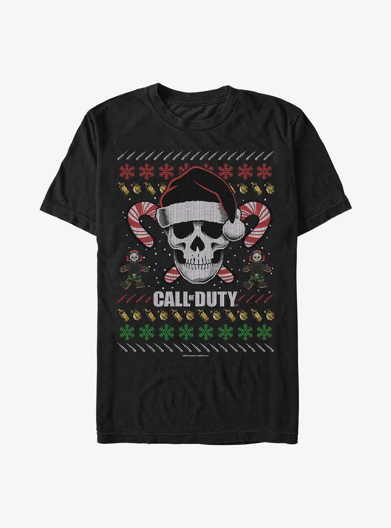 Call of Duty Ugly Christmas Skull T-Shirt, , hi-res