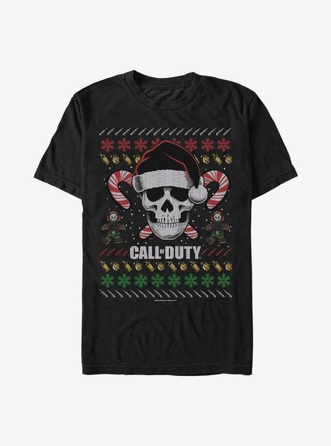 Call of Duty Ugly Christmas Skull T-Shirt - BLACK | Hot Topic