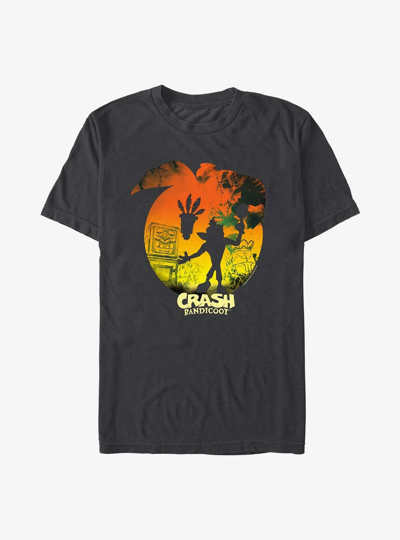 Crash Bandicoot Silhouette T-Shirt, CHARCOAL, hi-res