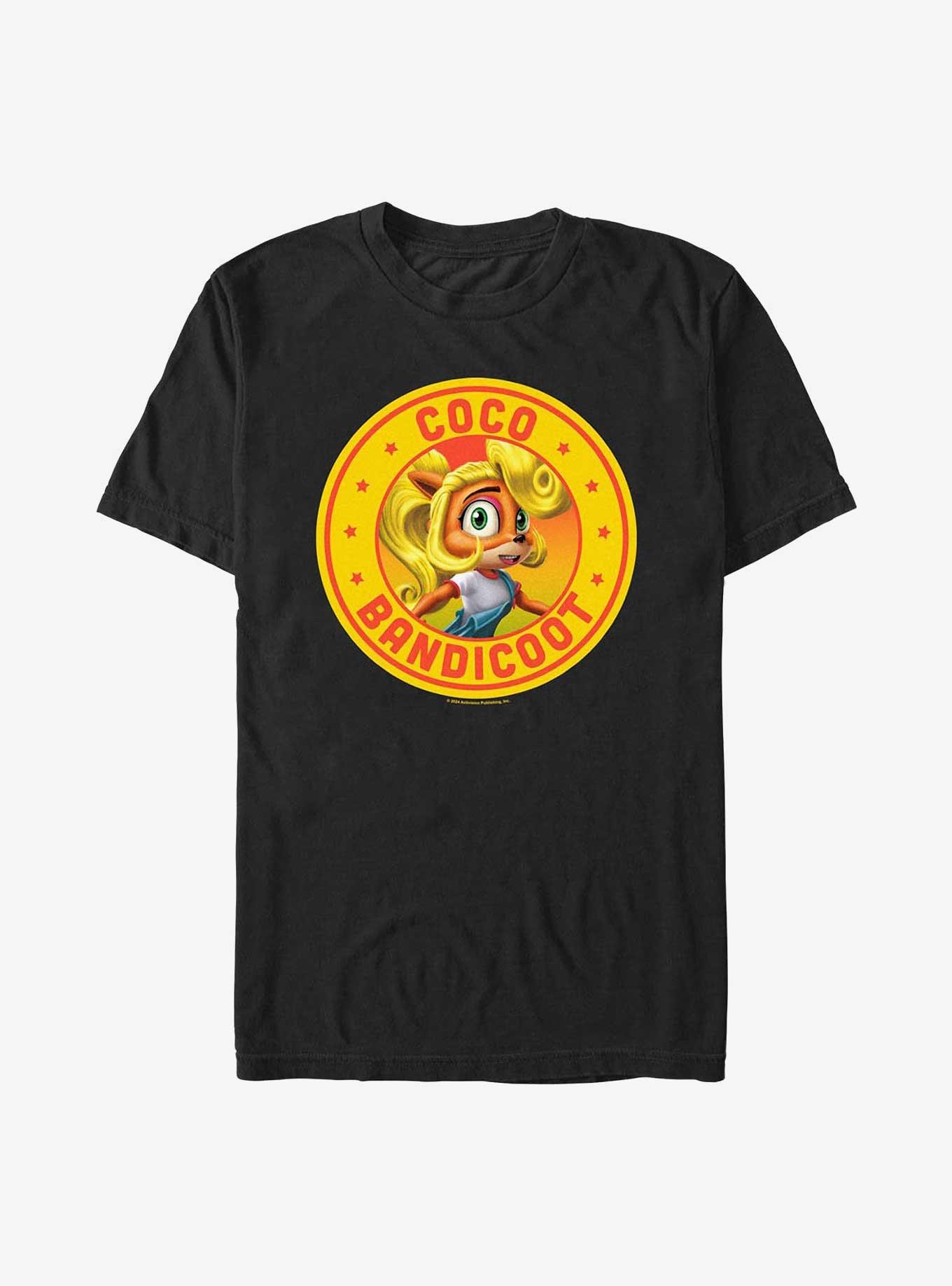 Crash Bandicoot Coco Stamp T-Shirt, BLACK, hi-res