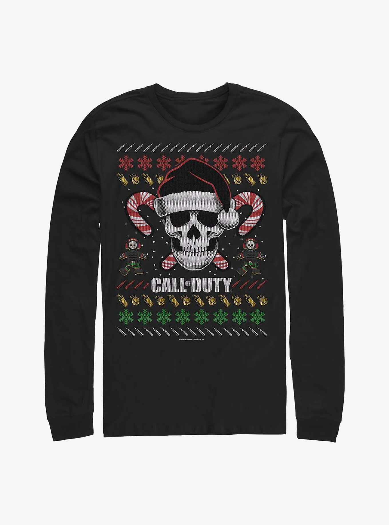 Call of Duty Ugly Christmas Skull Long-Sleeve T-Shirt, , hi-res