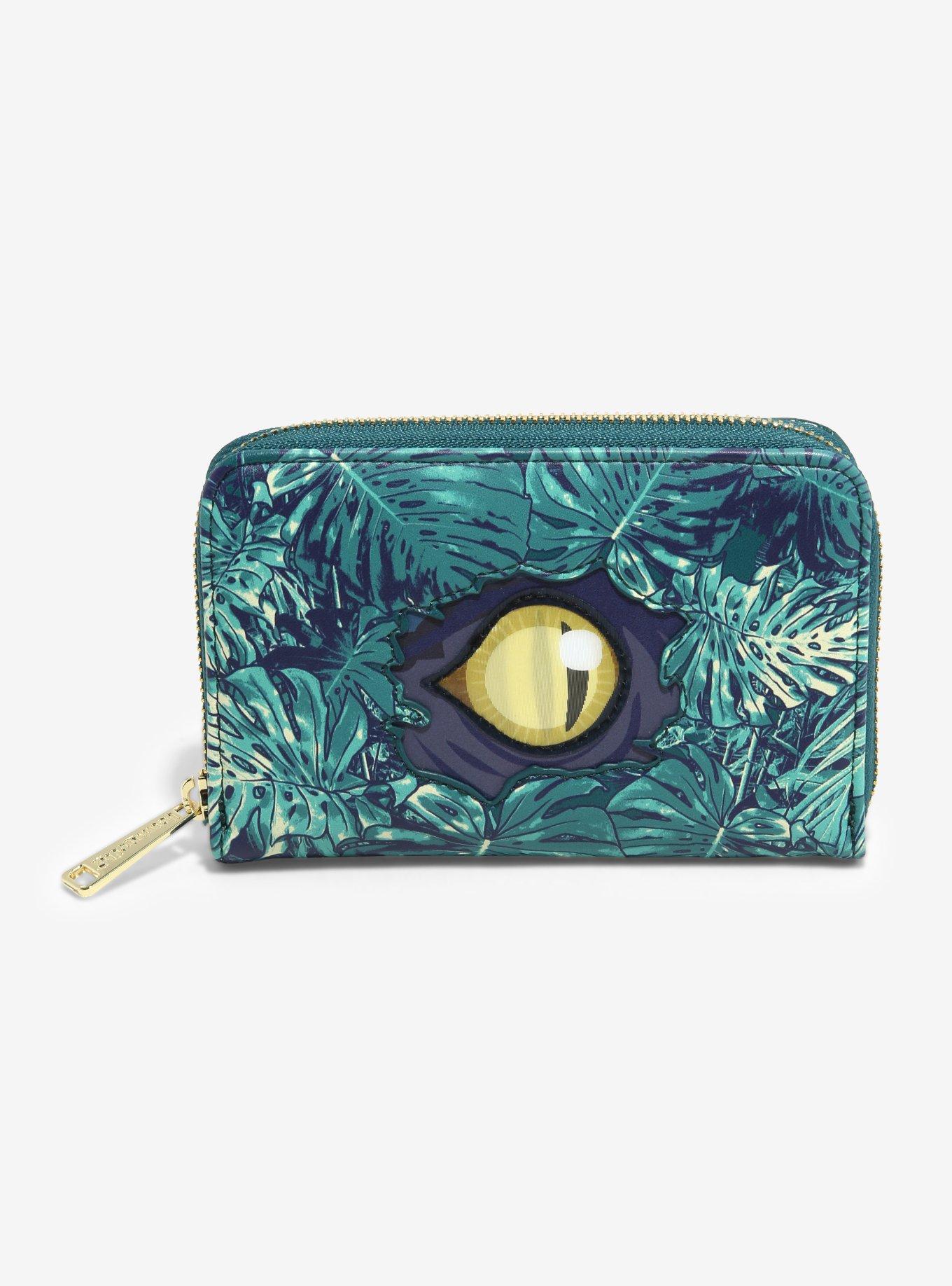 Loungefly Jurassic Park Raptor Foliage Lenticular Mini Zipper Wallet, , hi-res