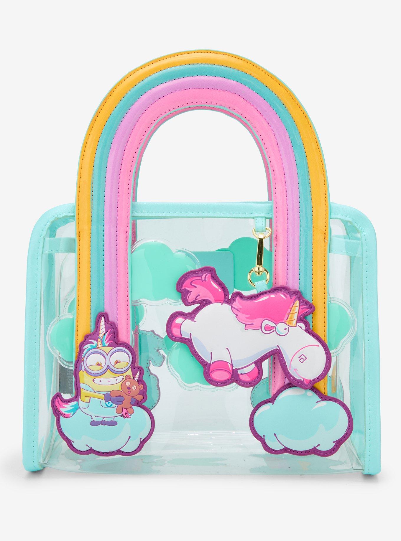 Loungefly Minions Unicorn Rainbow Clear Tote Bag, , hi-res