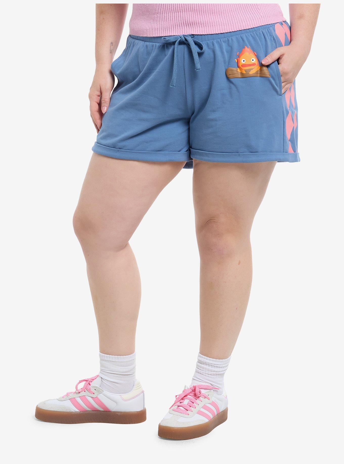 Her Universe Studio Ghibli® Howl's Moving Castle Calcifer Argyle Lounge Shorts Plus Size, , hi-res