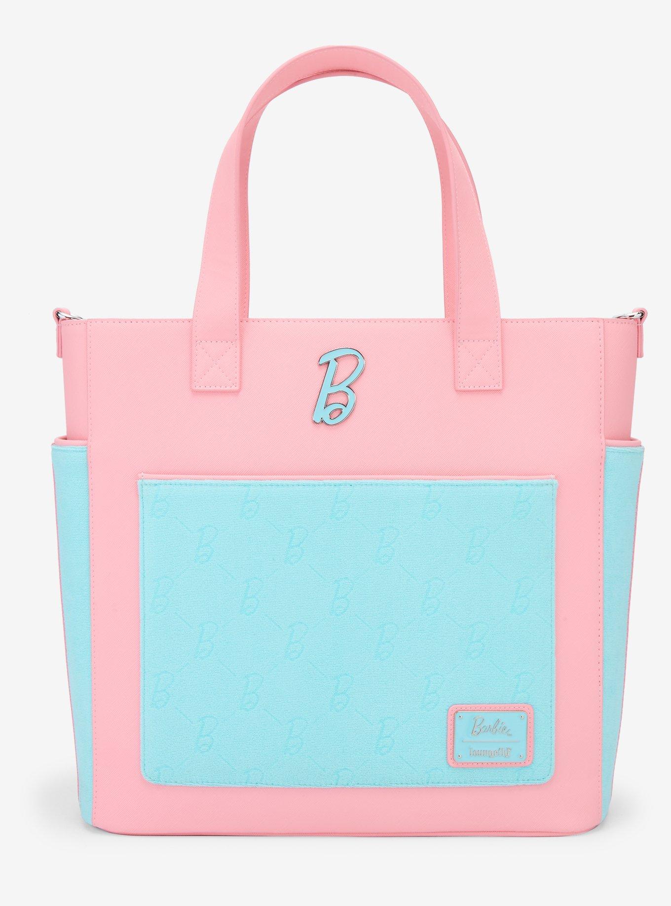 Loungefly Barbie Pink & Blue Convertible Tote Bag, , hi-res