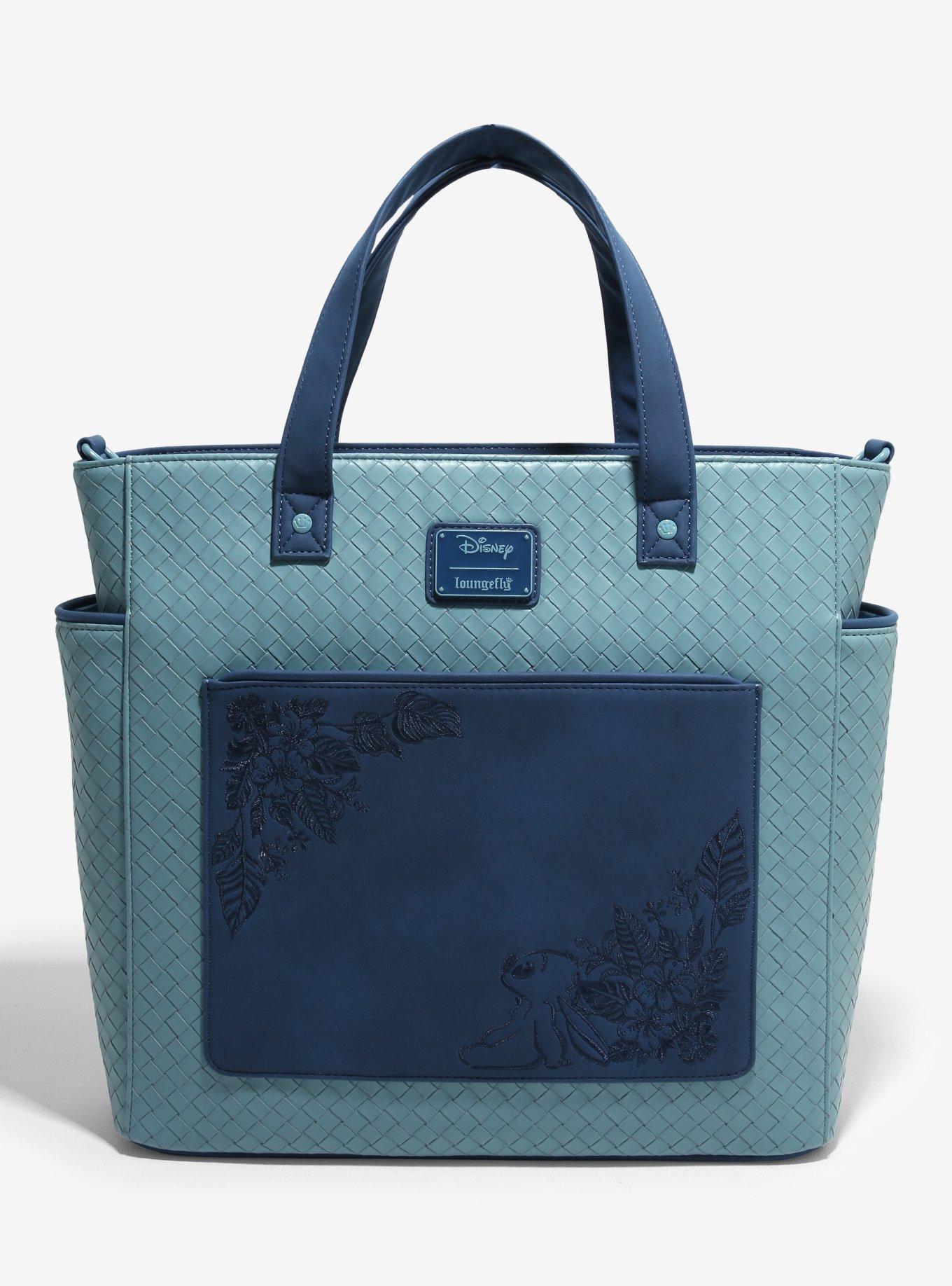 Loungefly Disney Stitch Tonal Blue Convertible Tote Bag, , hi-res