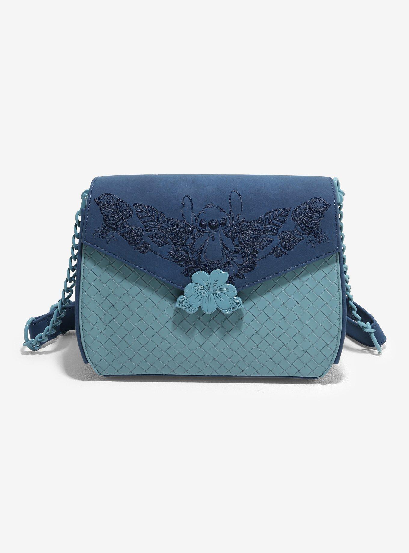 Loungefly Disney Stitch Tonal Blue Crossbody Bag, , hi-res
