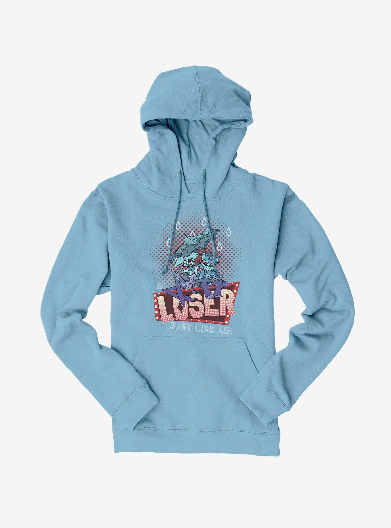 Hazbin Hotel Husk & Angel Dust Loser Hoodie, LIGHT BLUE, hi-res