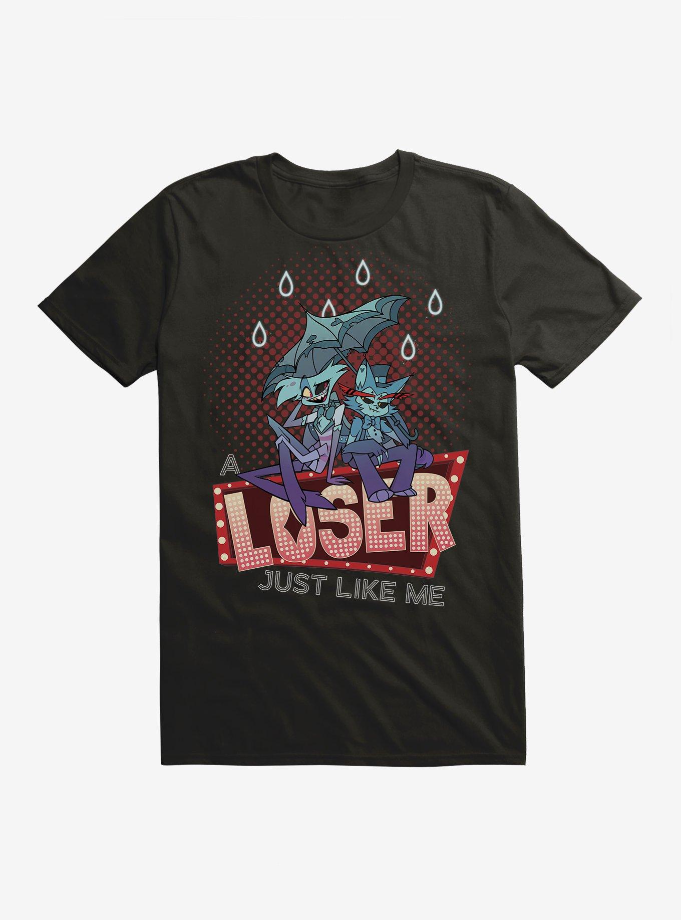 Hazbin Hotel Husk & Angel Dust Loser T-Shirt, BLACK, hi-res